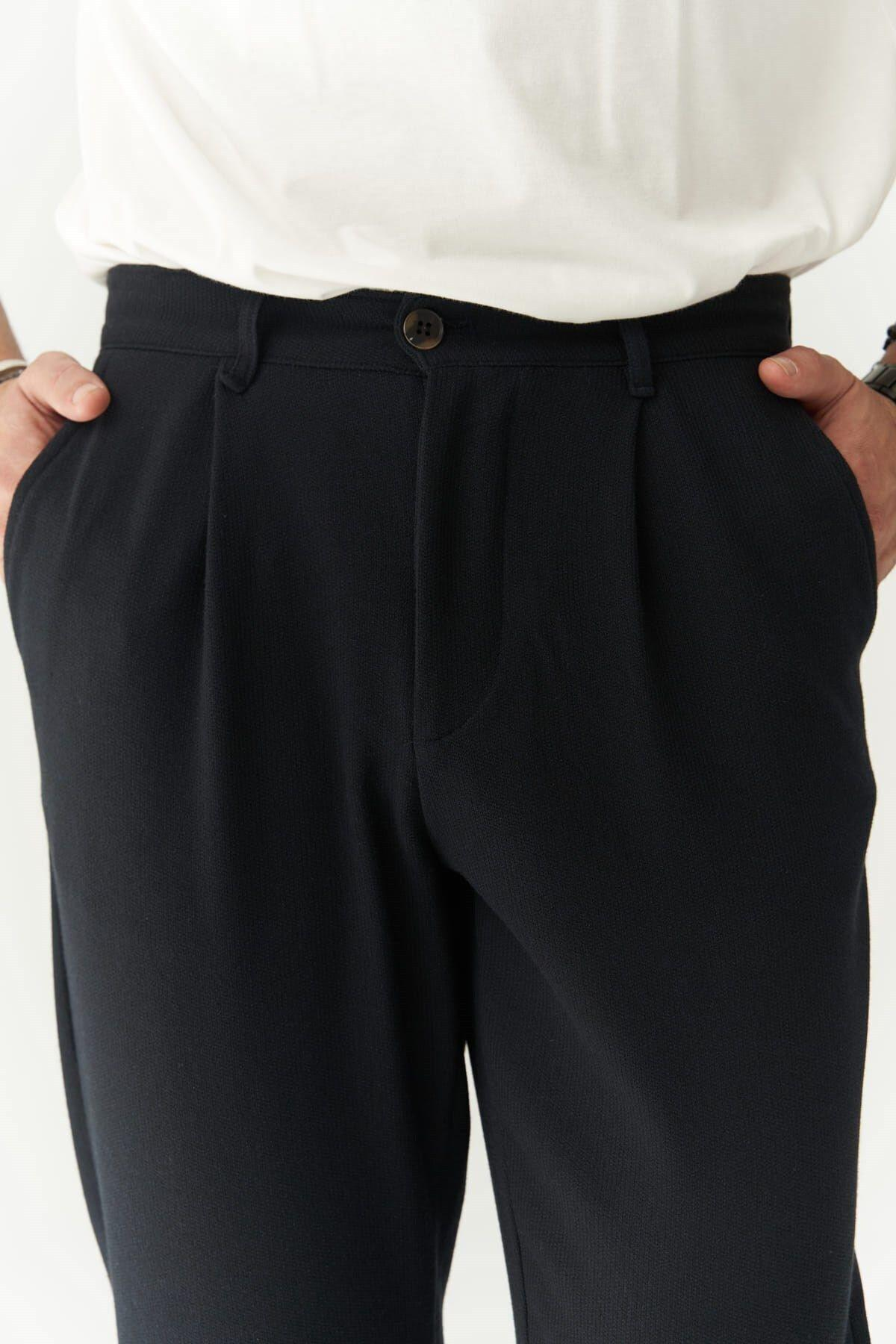 Myles Men's Dark Blue Trousers