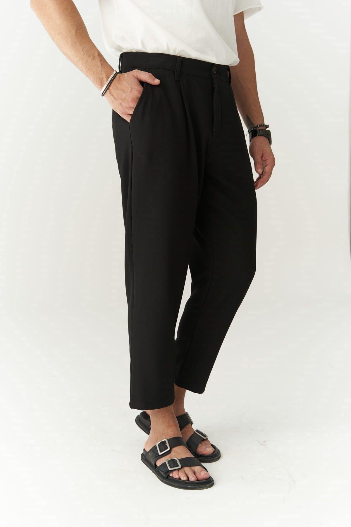 Myles Men's Black Trousers