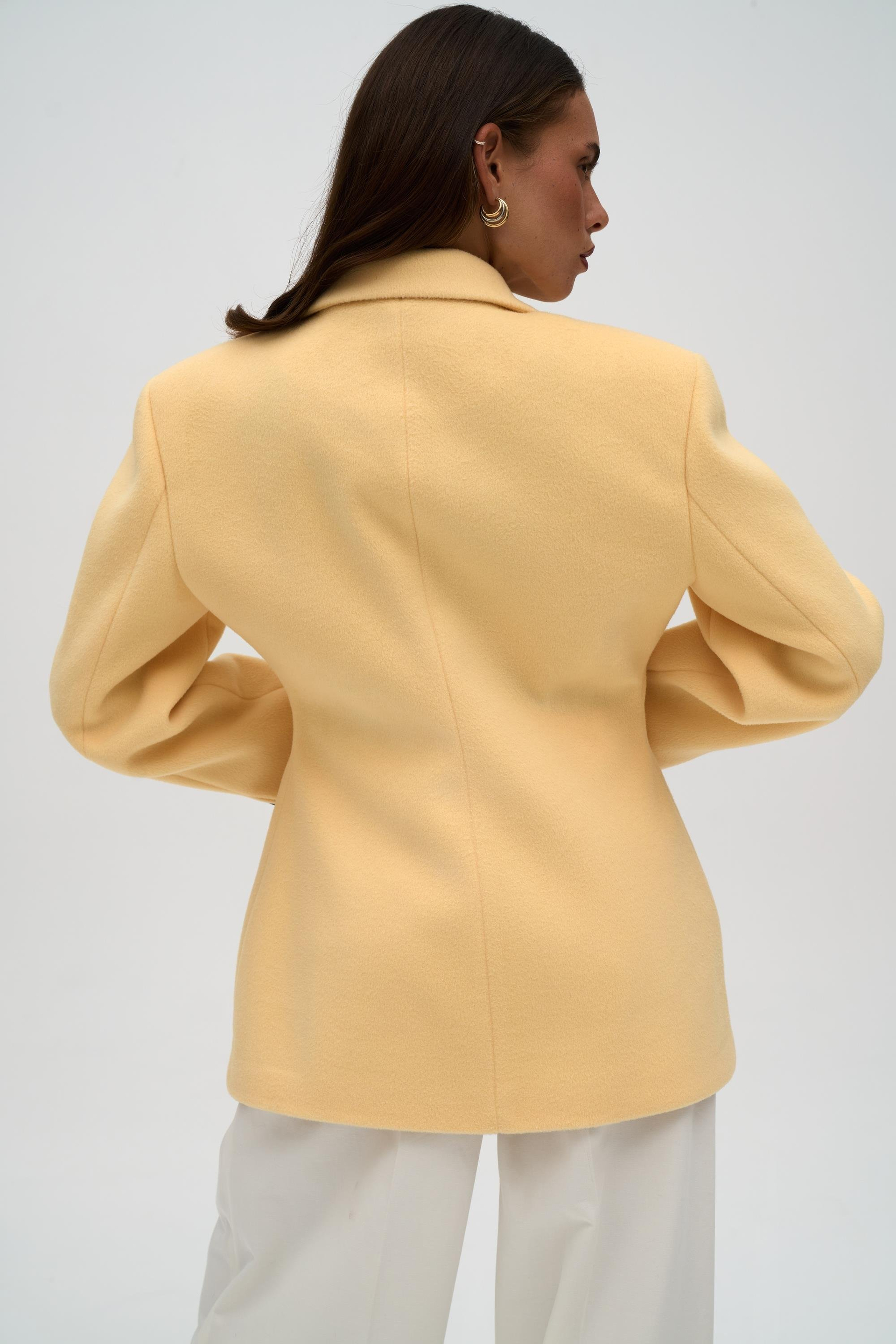 Naica Sarı Belden Oturmalı Blazer