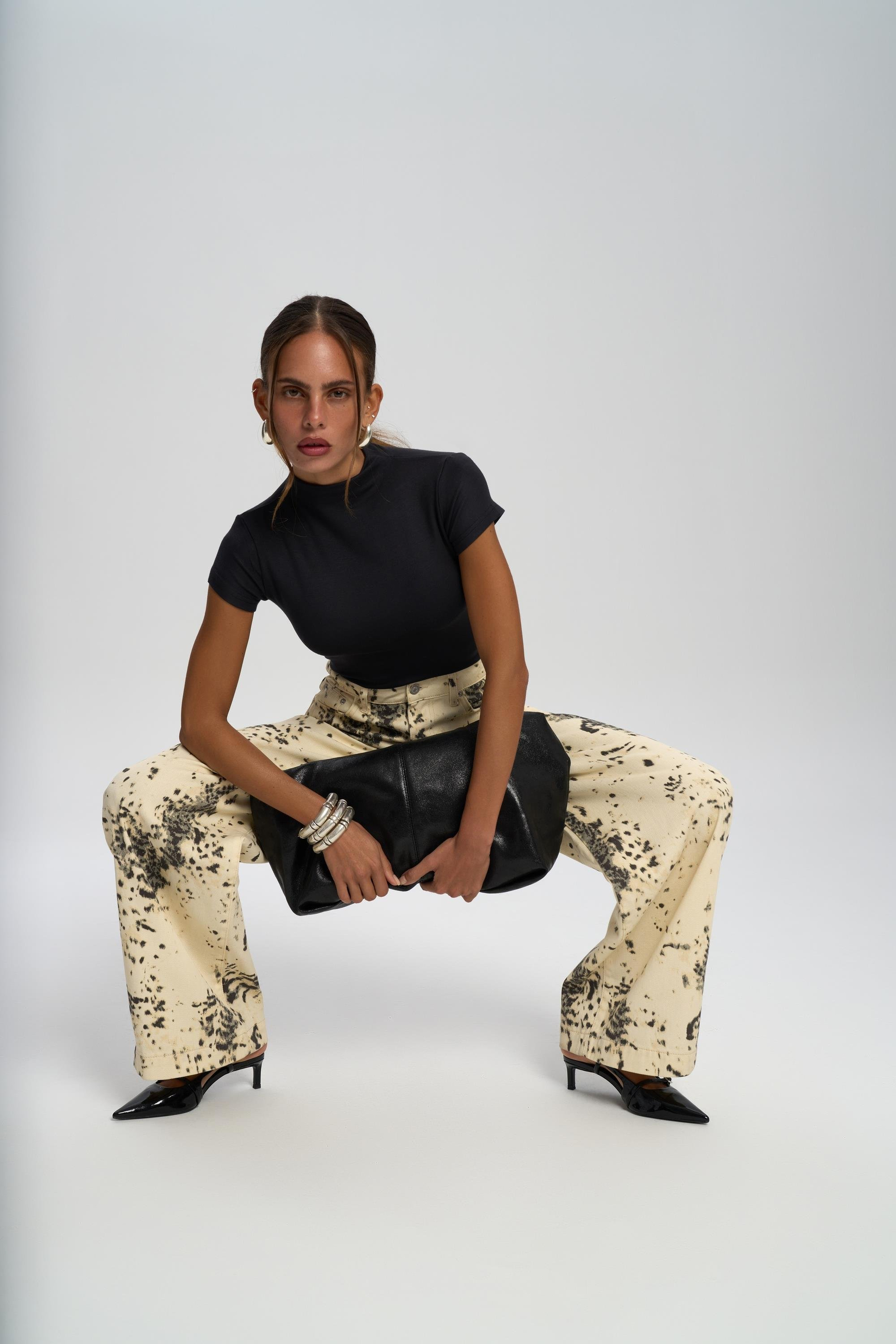 Nellore Patterned Beige Jean Pants