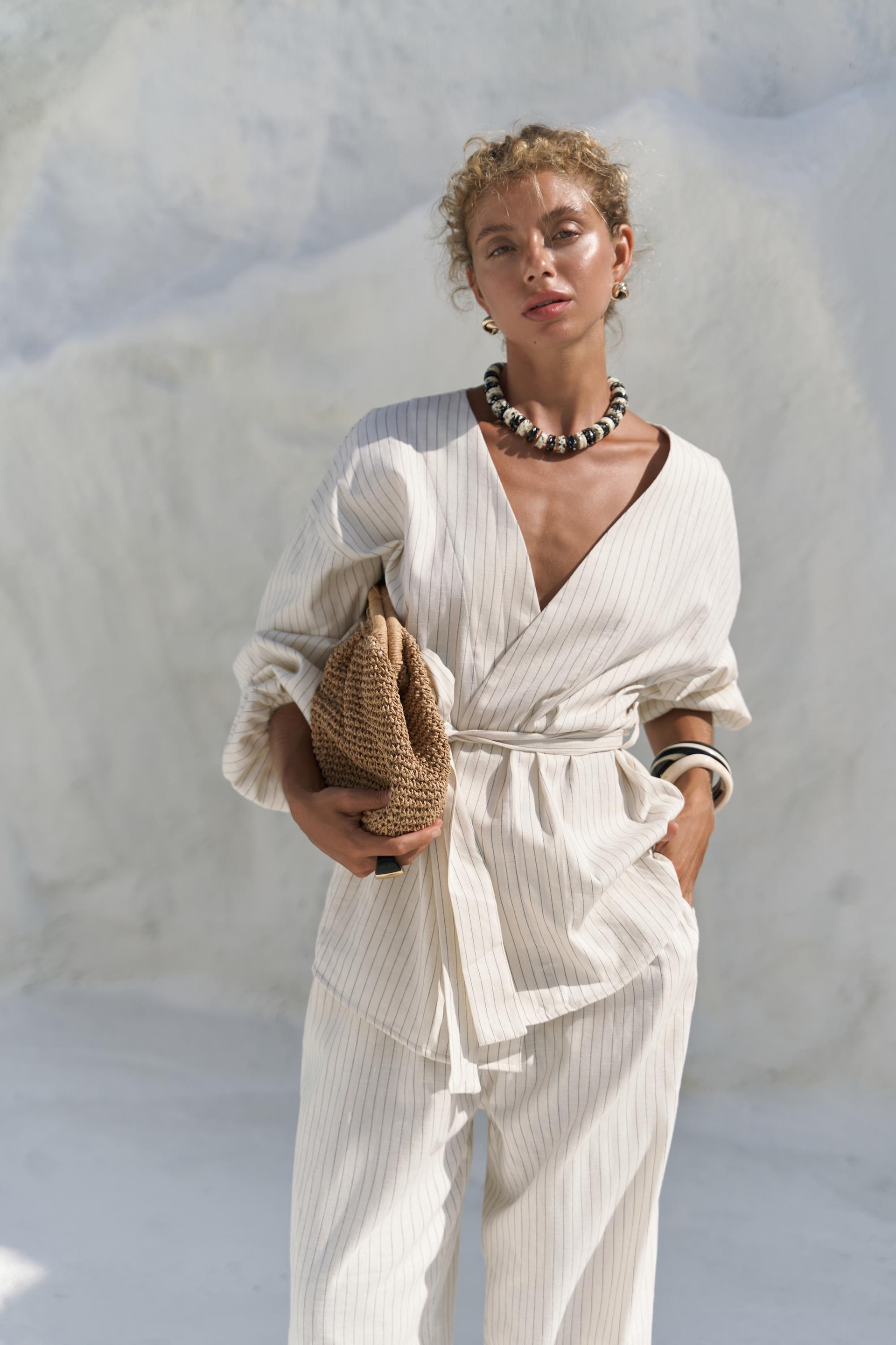 Neva Bej Kimono Pantolon Takım