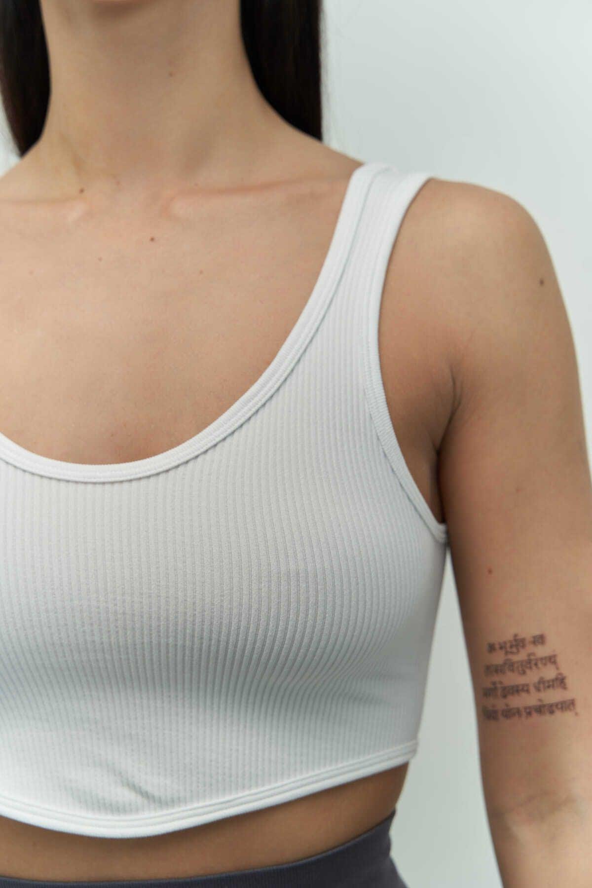 Mai Collection Niko White Corduroy Crop