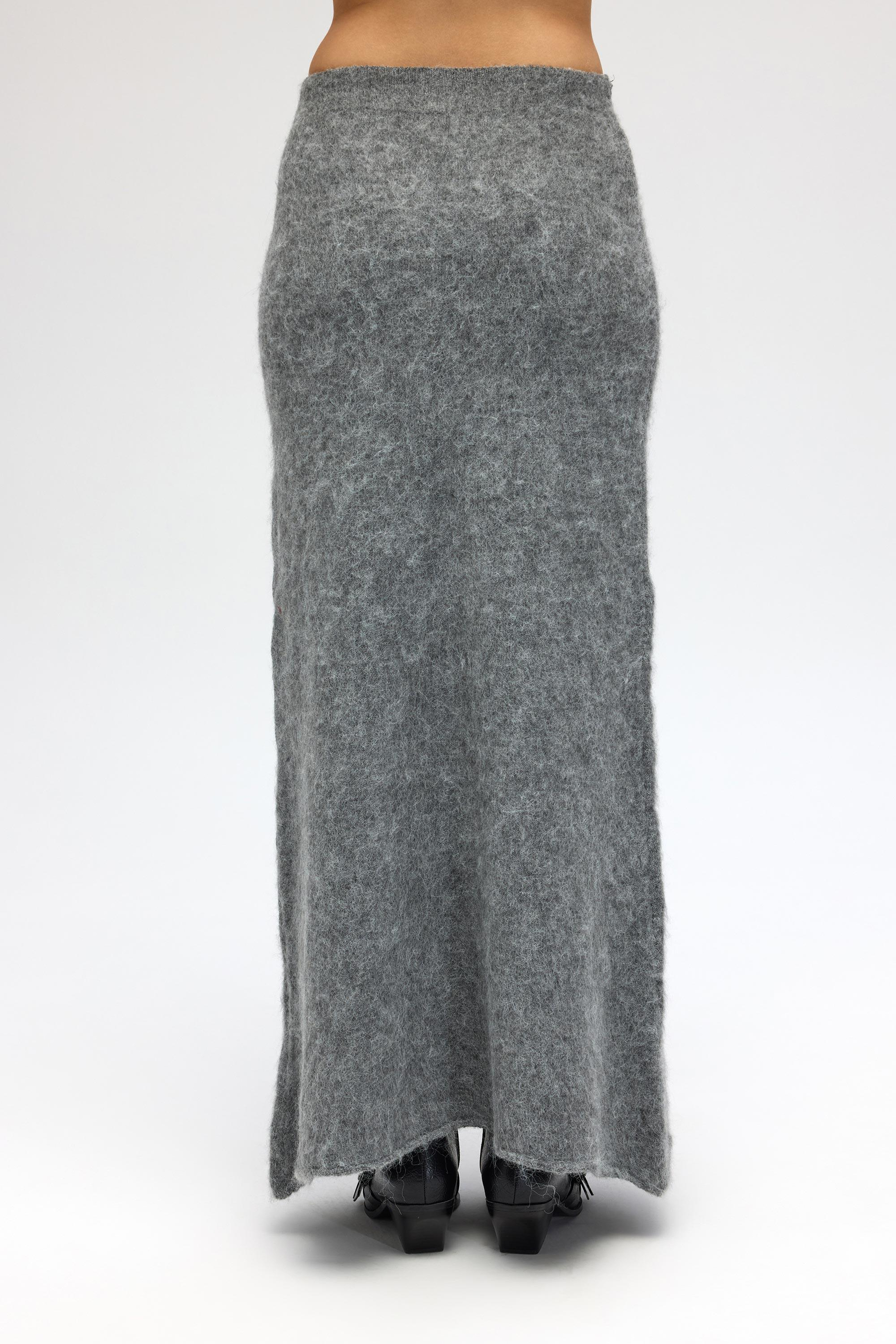 Nivra Gri Uzun Triko Etek