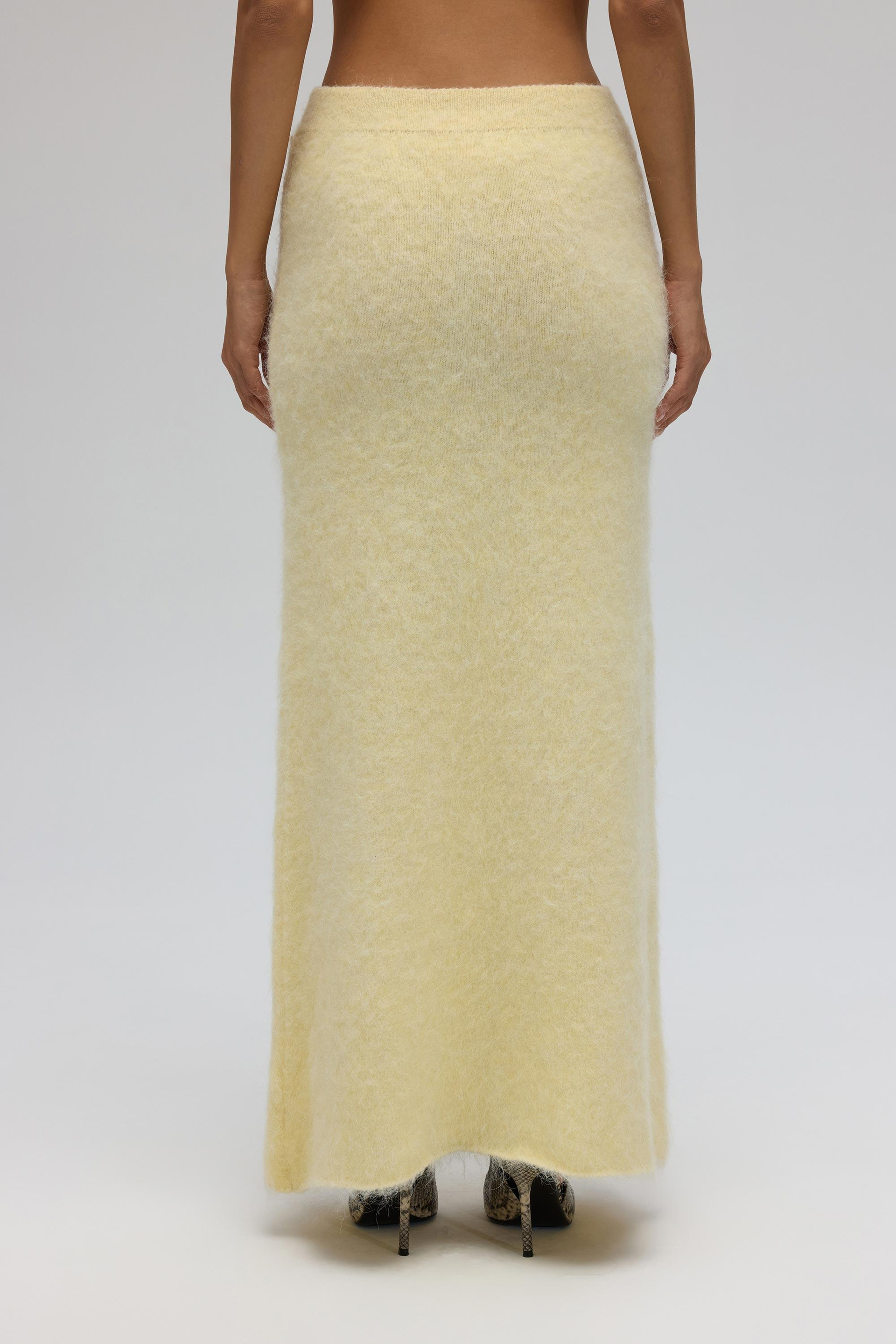 Nivra Sarı Uzun Triko Etek