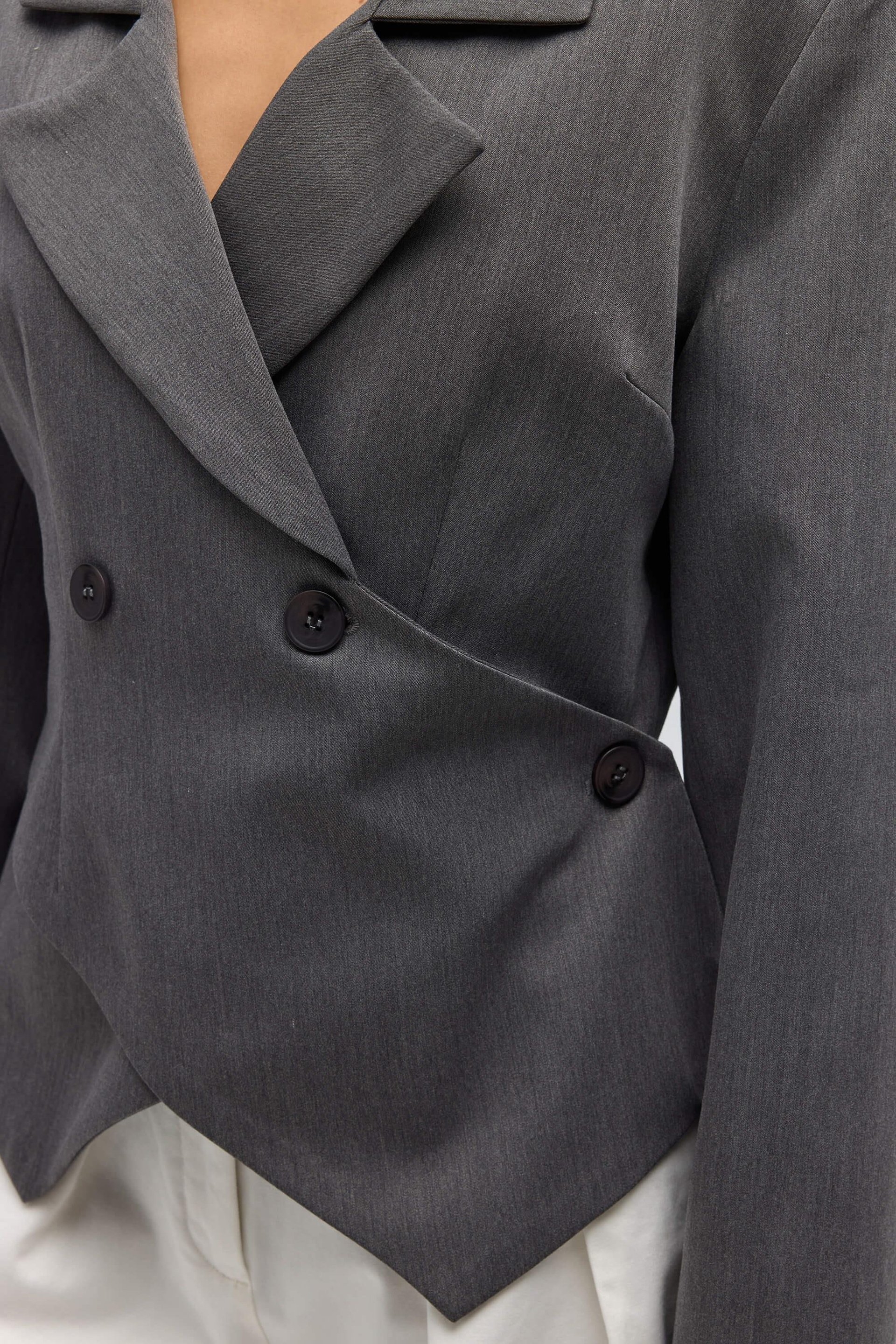 Norbury Triangle Detail Charcoal Blazer