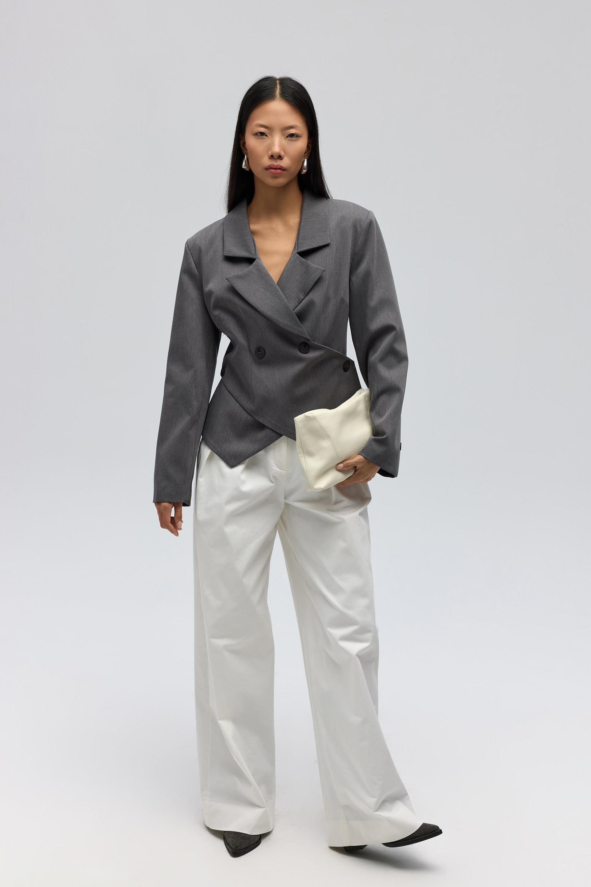 Norbury Triangle Detail Charcoal Blazer