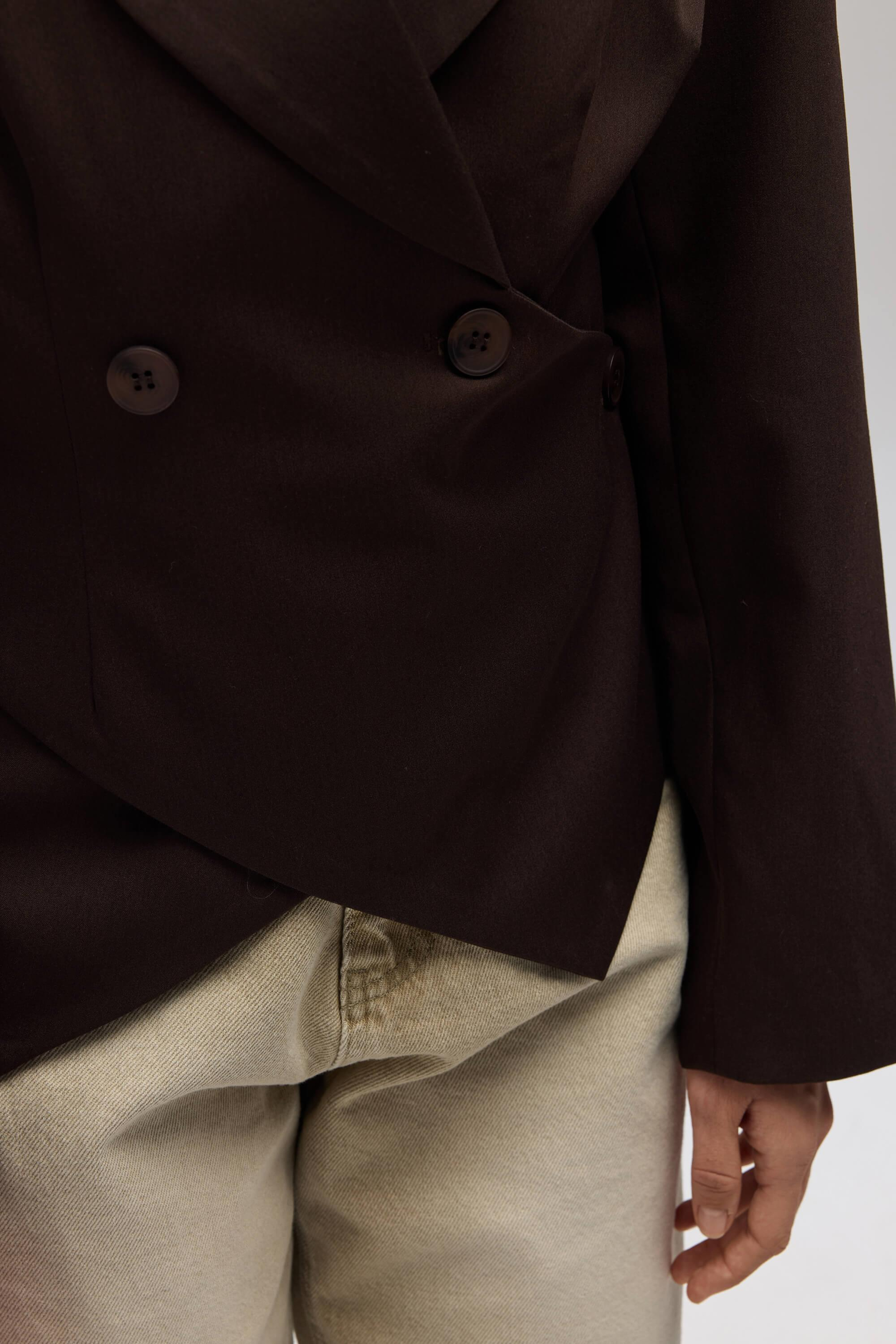 Norbury Triangle Detail Brown Blazer