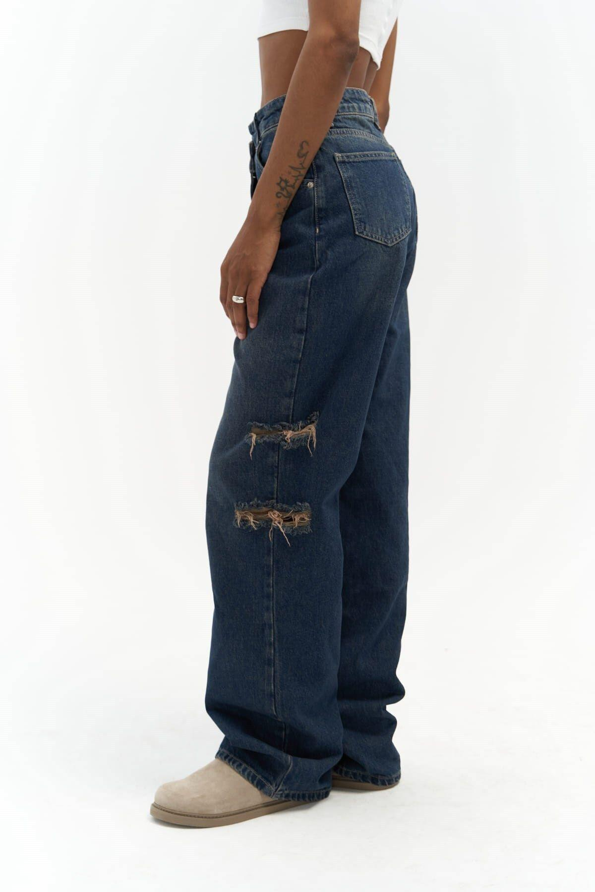 North Dirty Blue Ripped Jeans