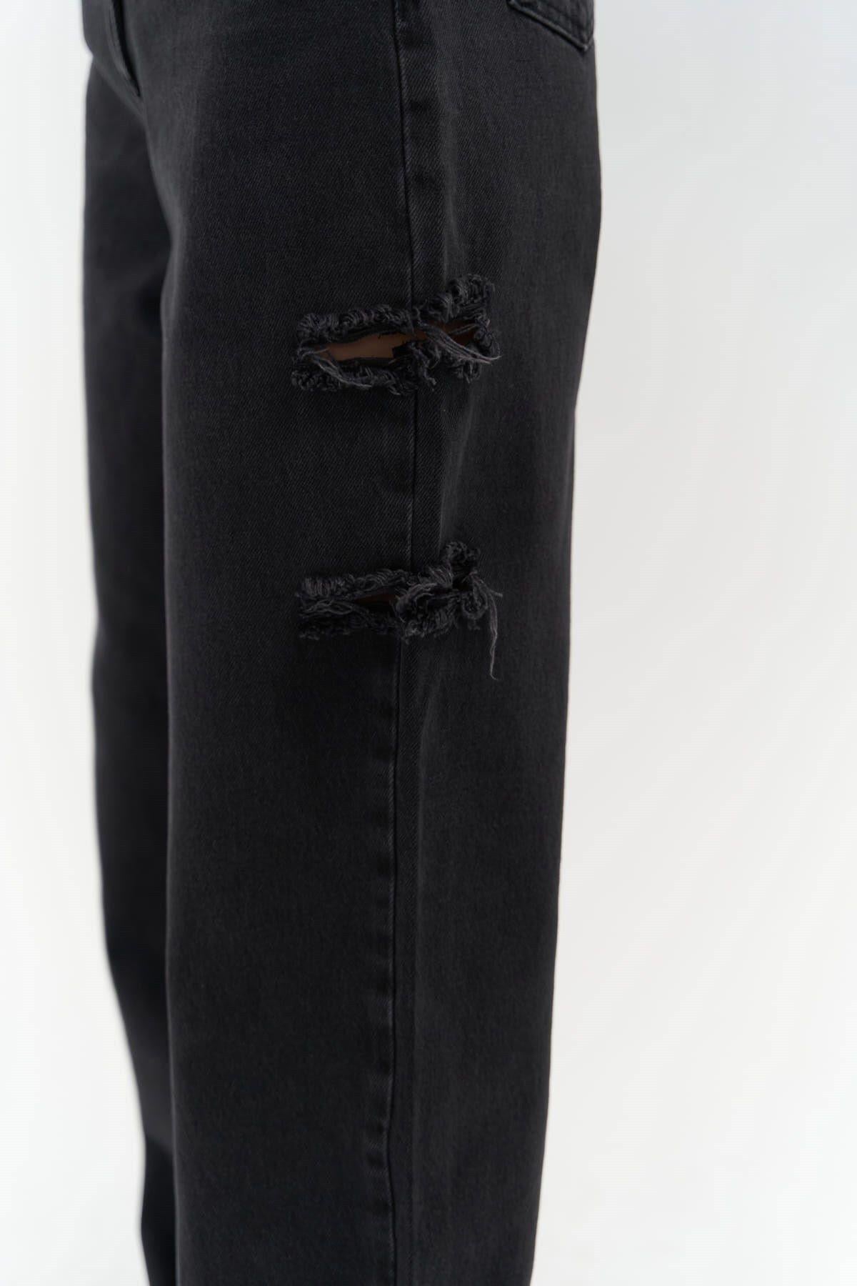 Mai Collection North Double-Ripped Black Jeans