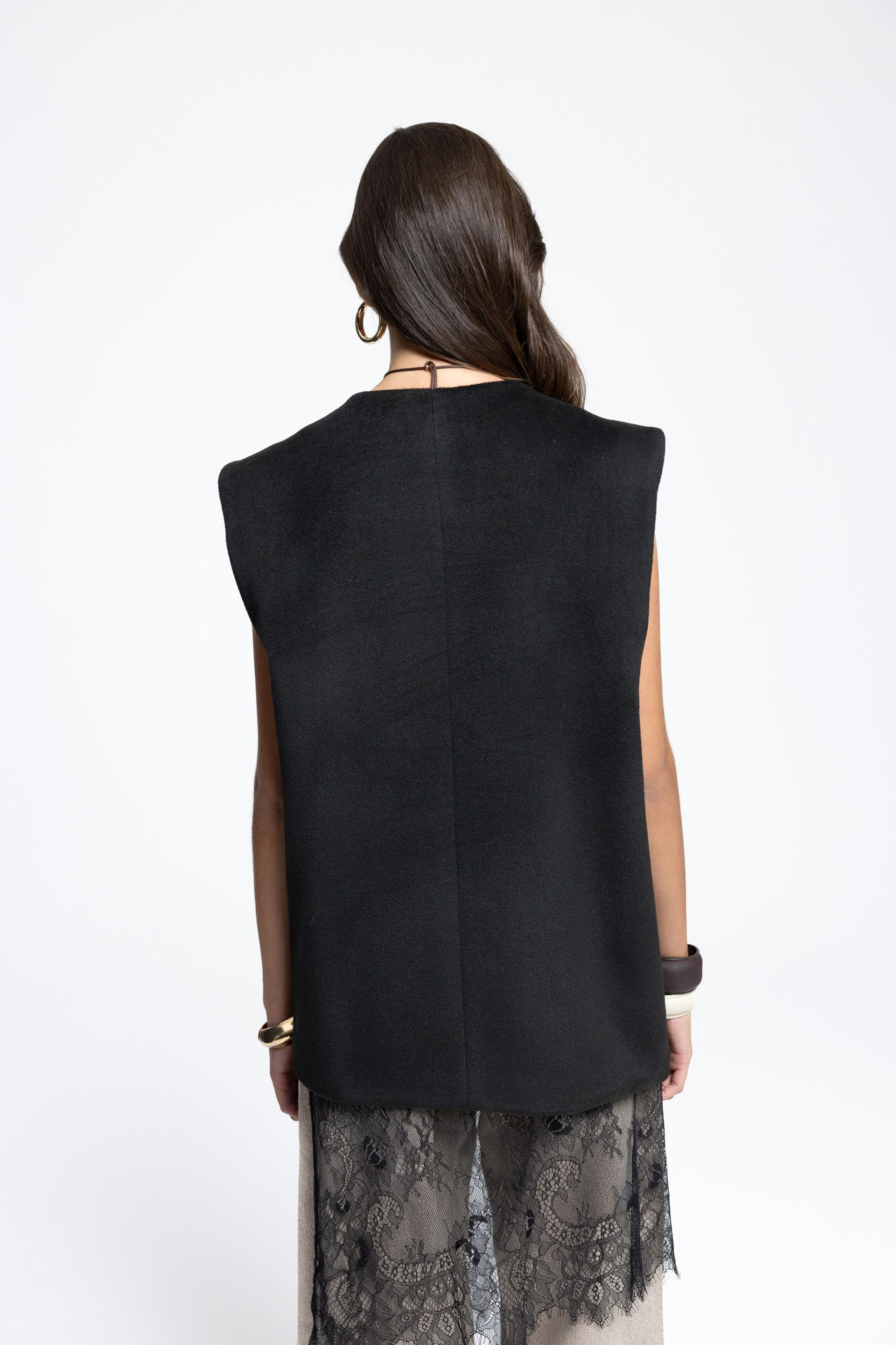 Notte Black Oversized Cardigan