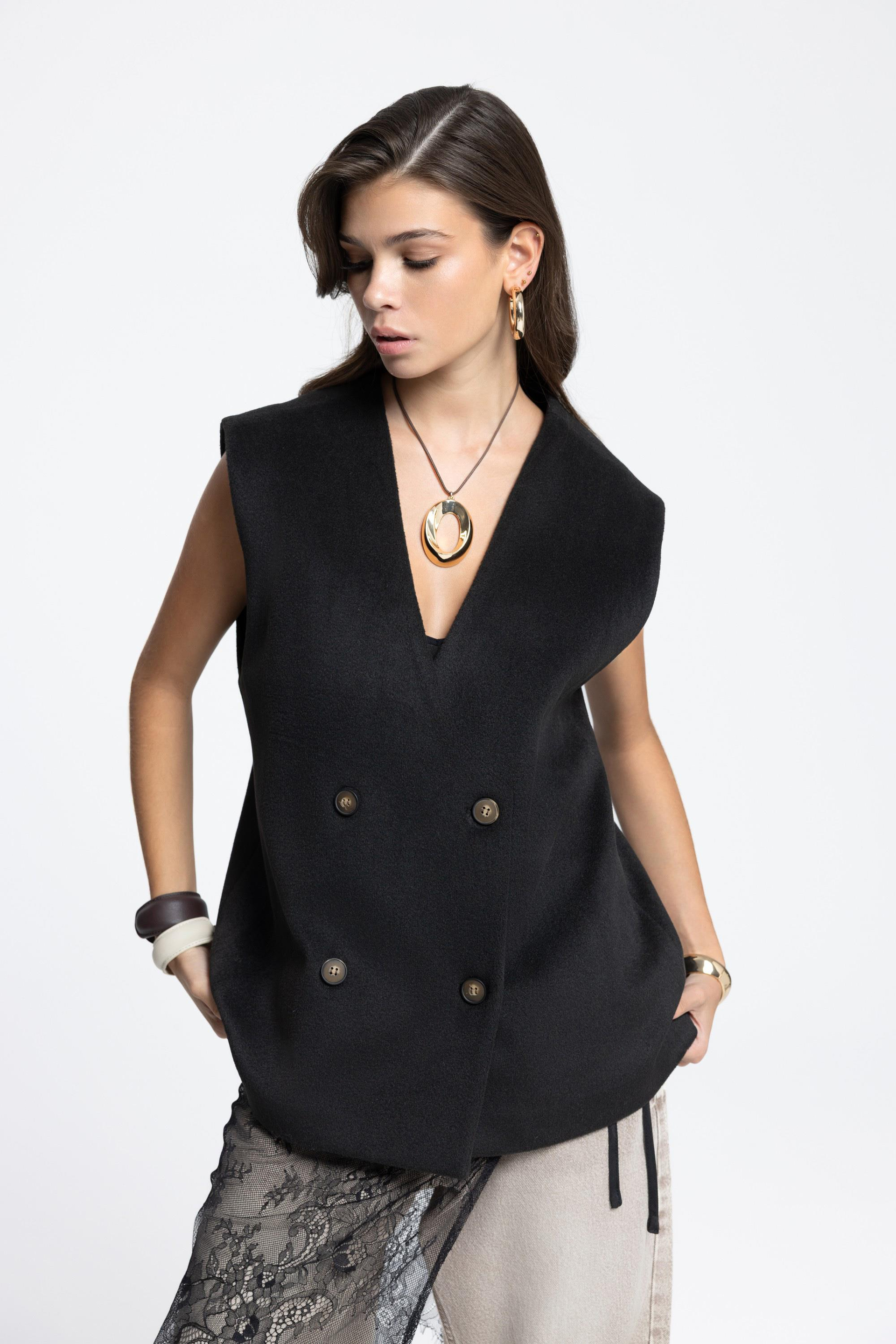 Notte Black Oversized Cardigan