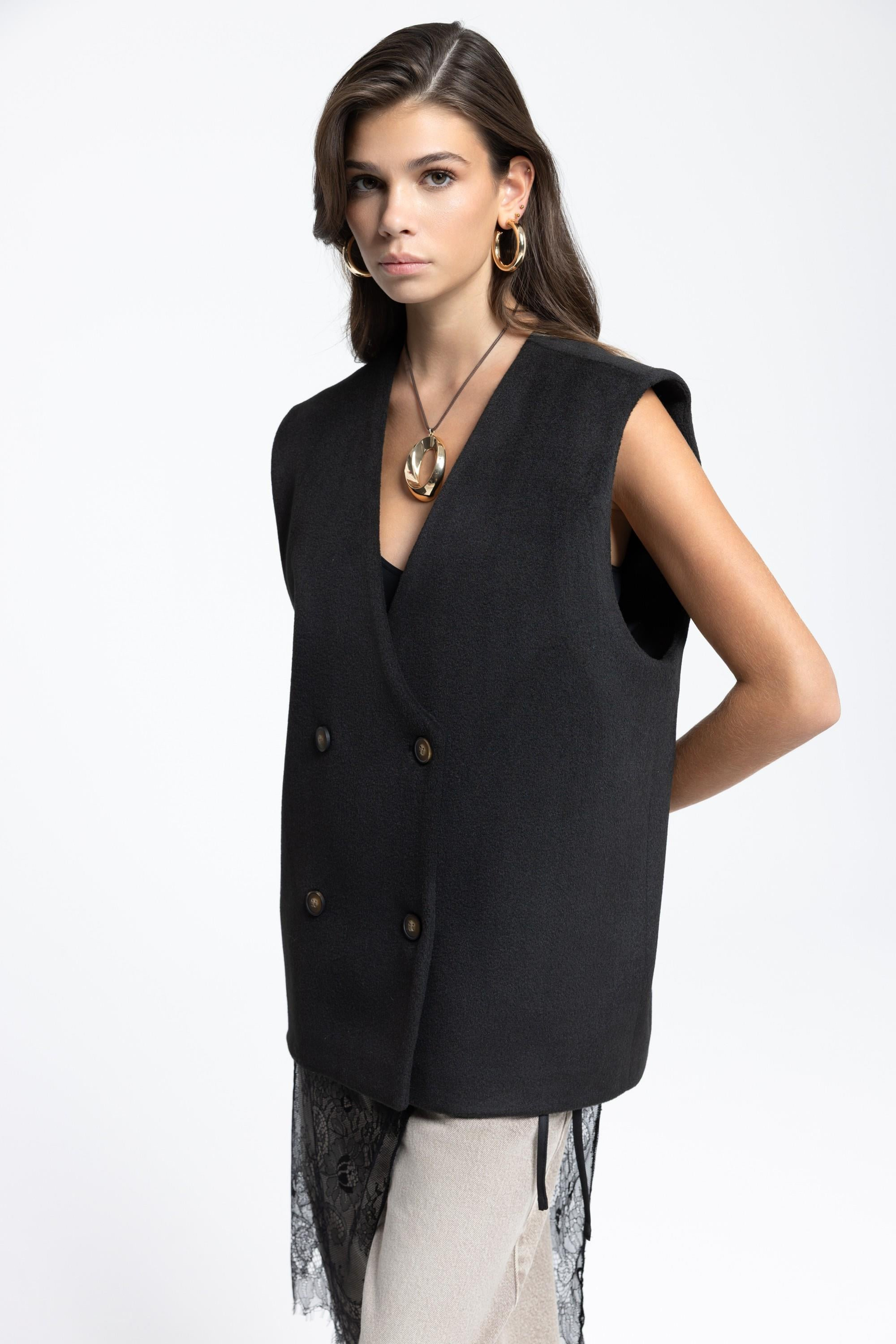 Notte Black Oversized Cardigan