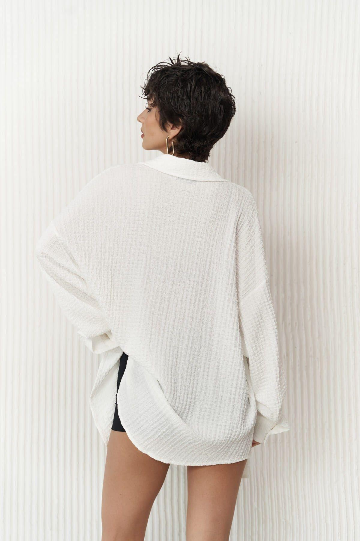 Ocean Ecru Oversize Shirt