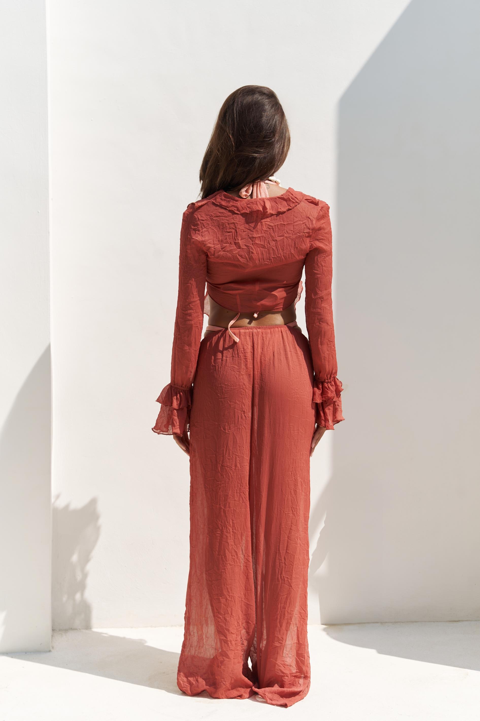 Olivia Kiremit Gömlek Pantolon Takım