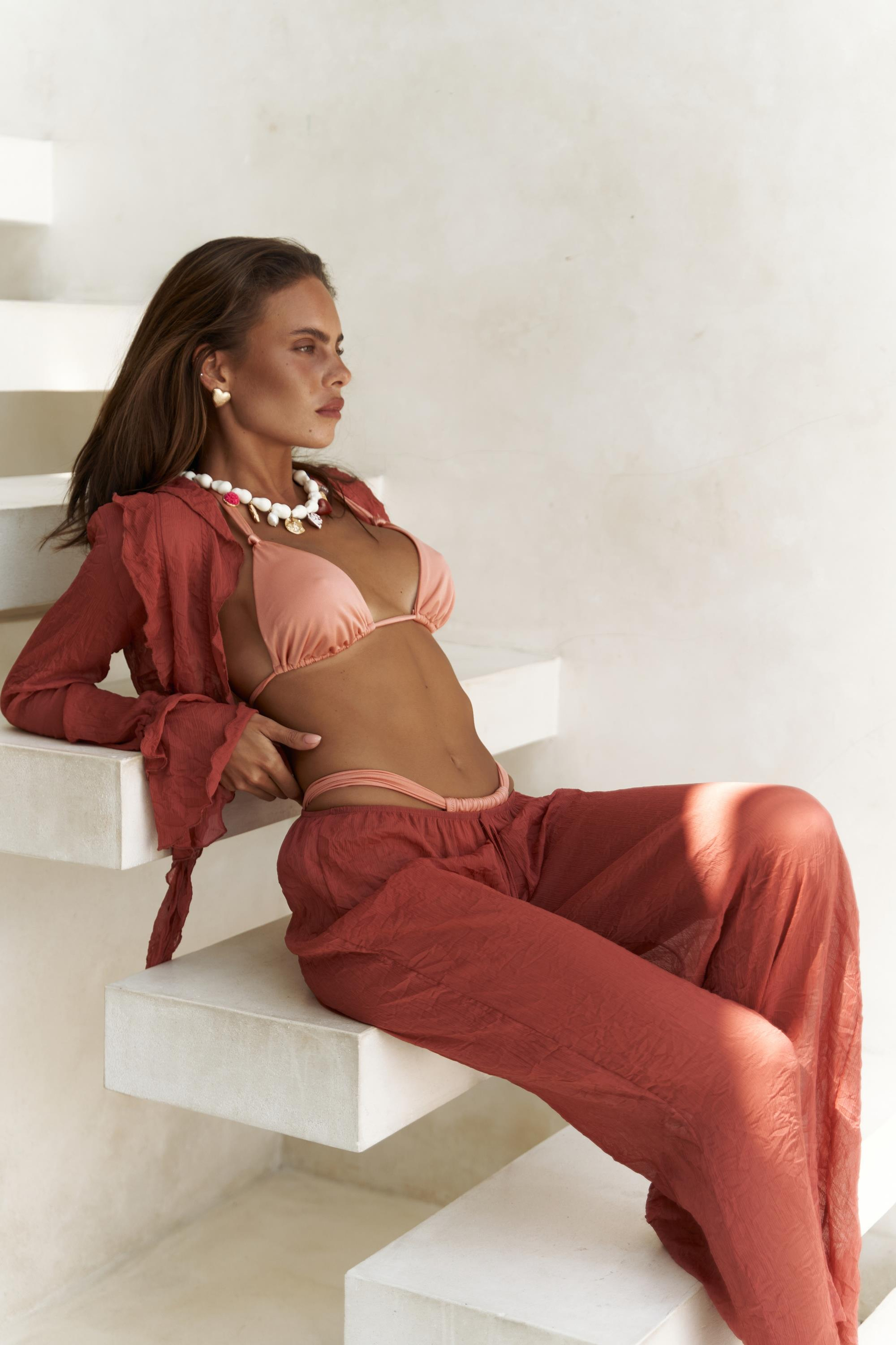 Olivia Kiremit Gömlek Pantolon Takım