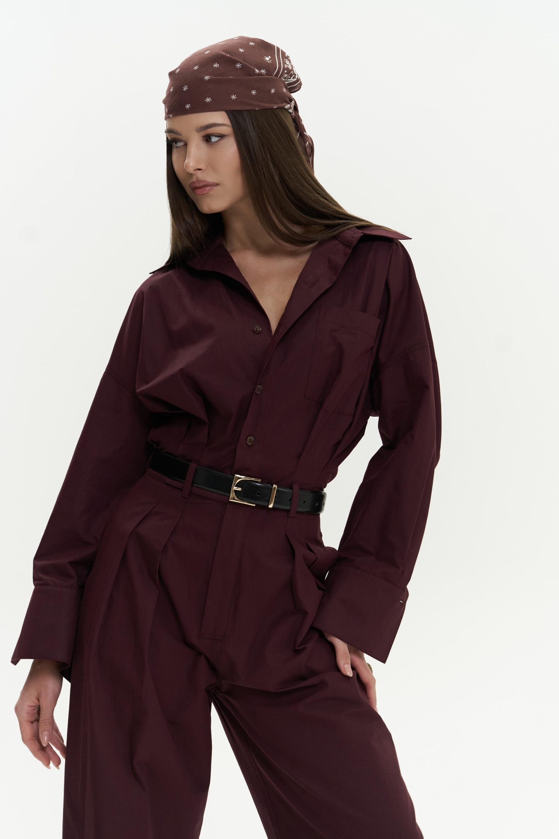 Olney Kemer Detay Uzun Bordo Tulum