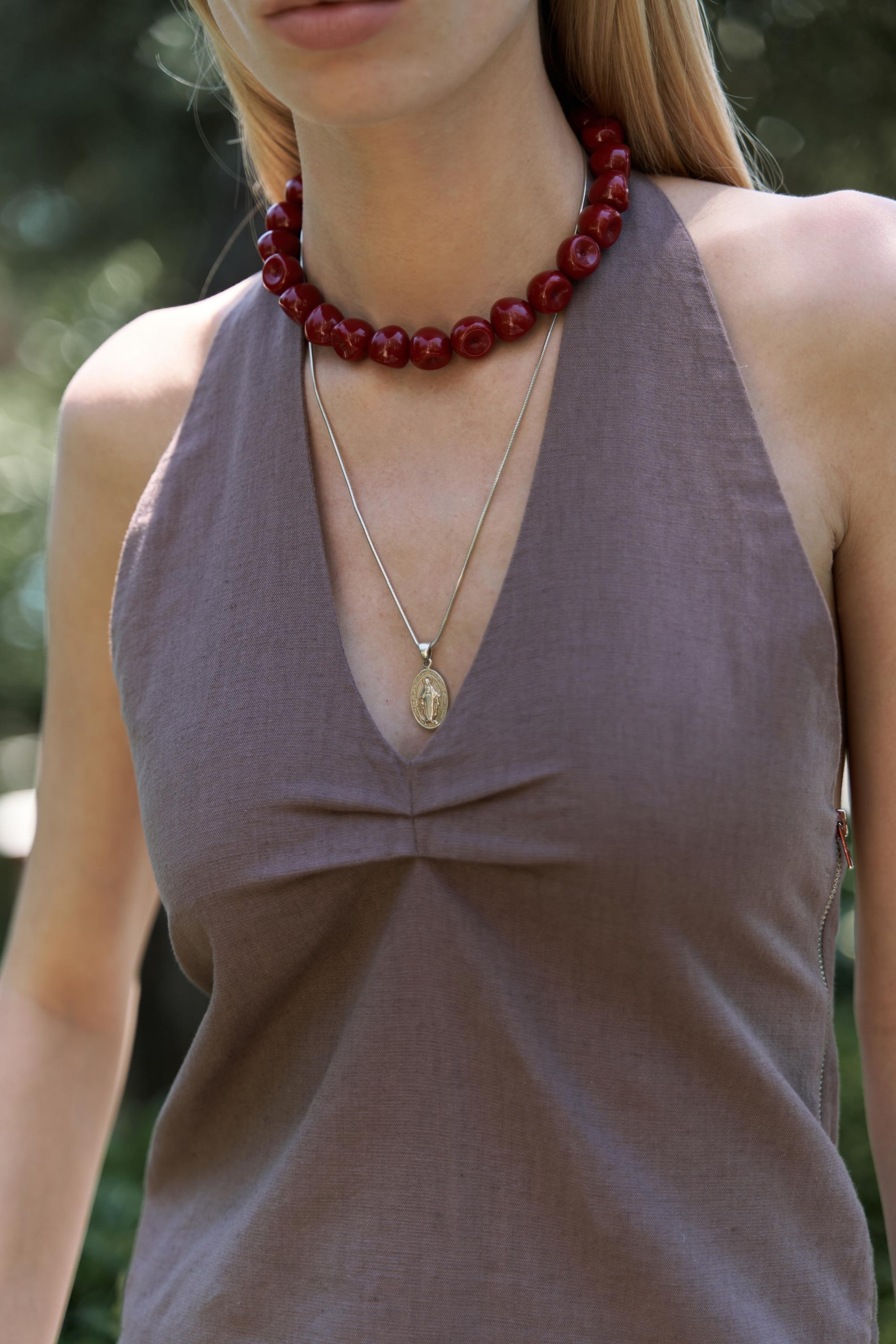 Onagho Boyundan Bağlı Açık Kahve Crop