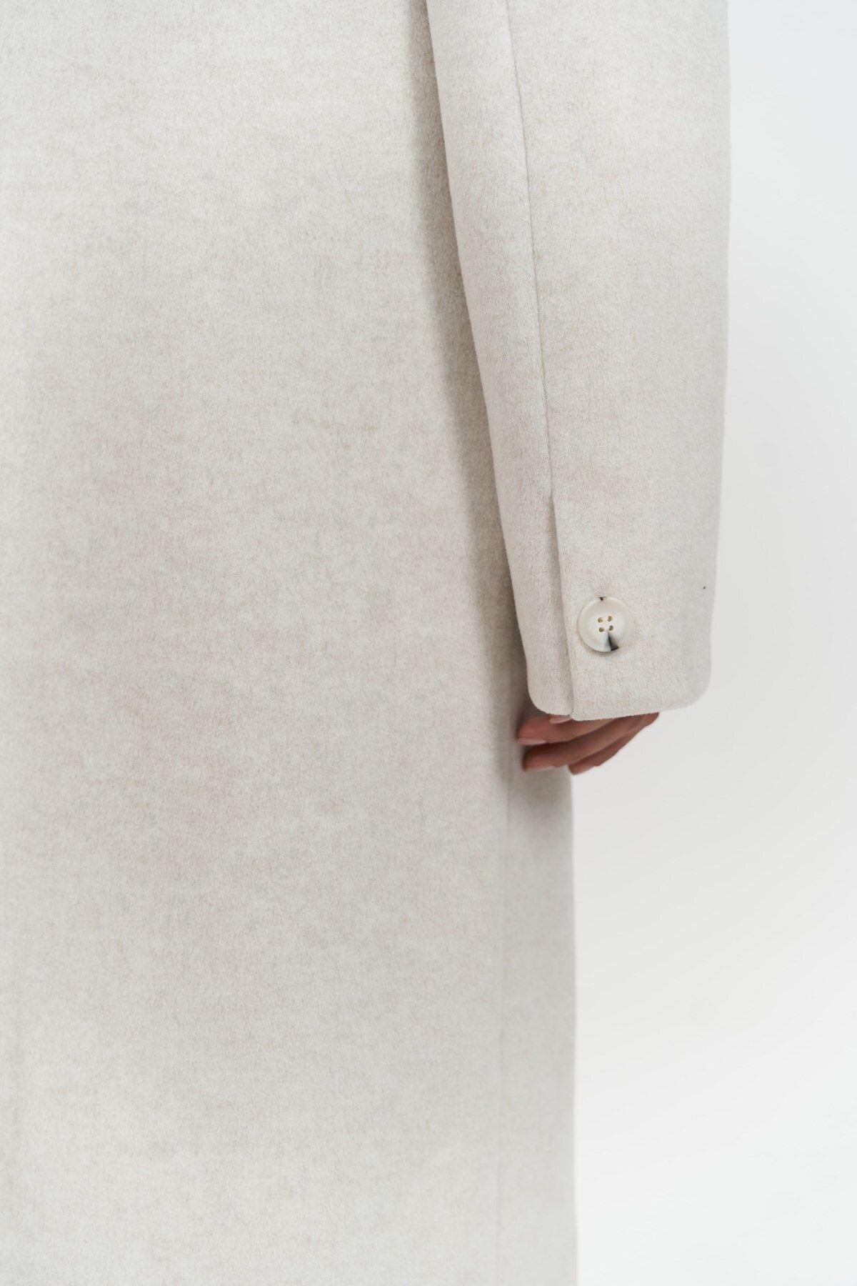 Mai Collection Ophelia Beige Boyfriend Coat