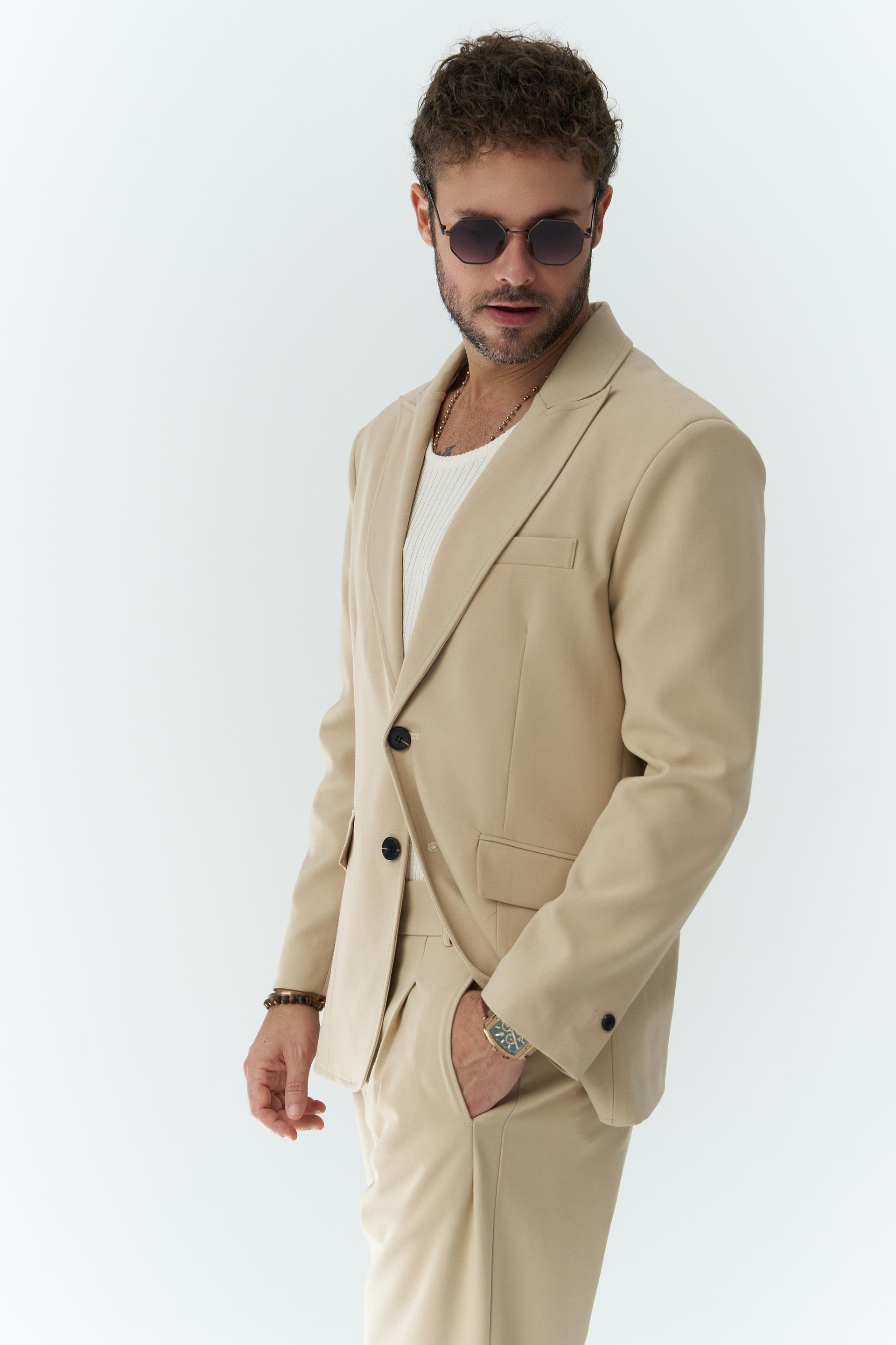 Orlando Men's Beige Suit