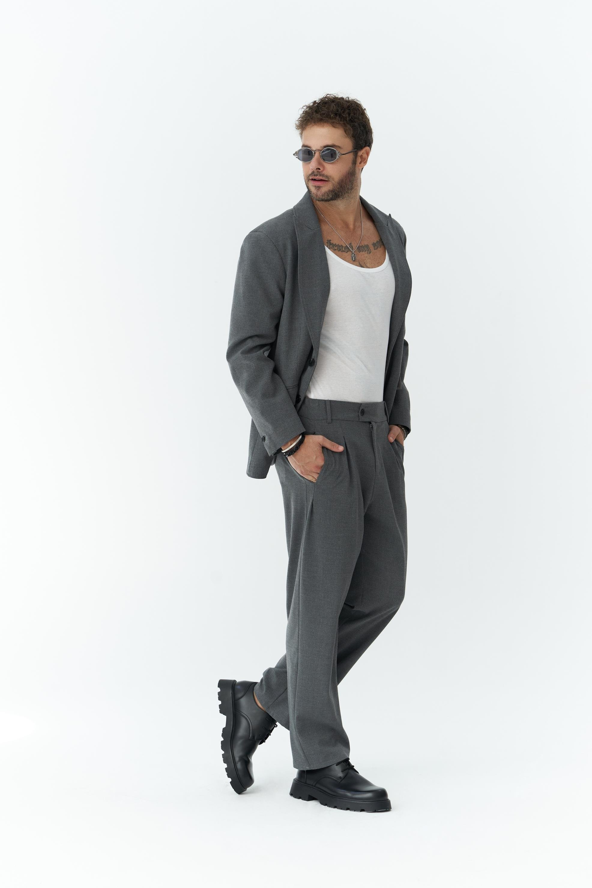 Orlando  Men's Dark Gray Suit