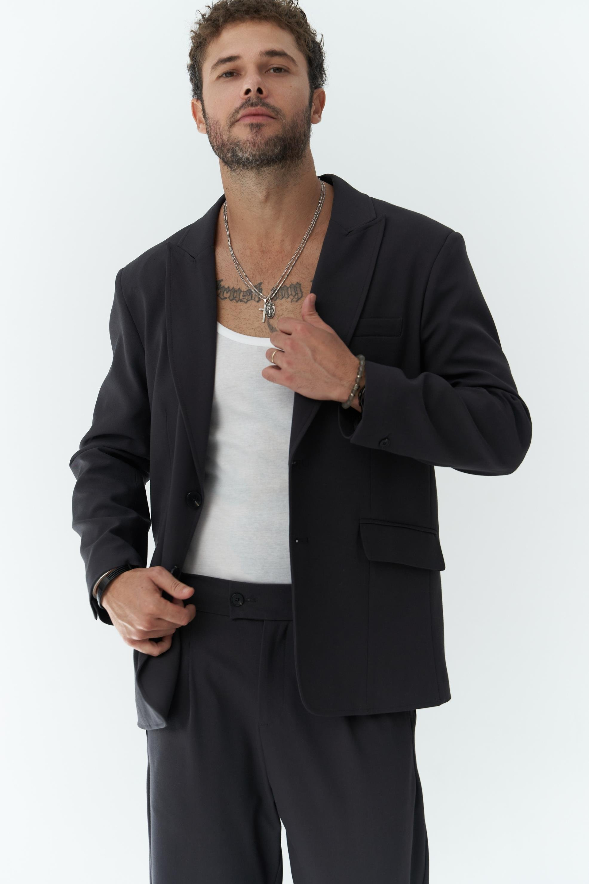 Orlando Soft Siyah Erkek Ceket Pantolon Takım