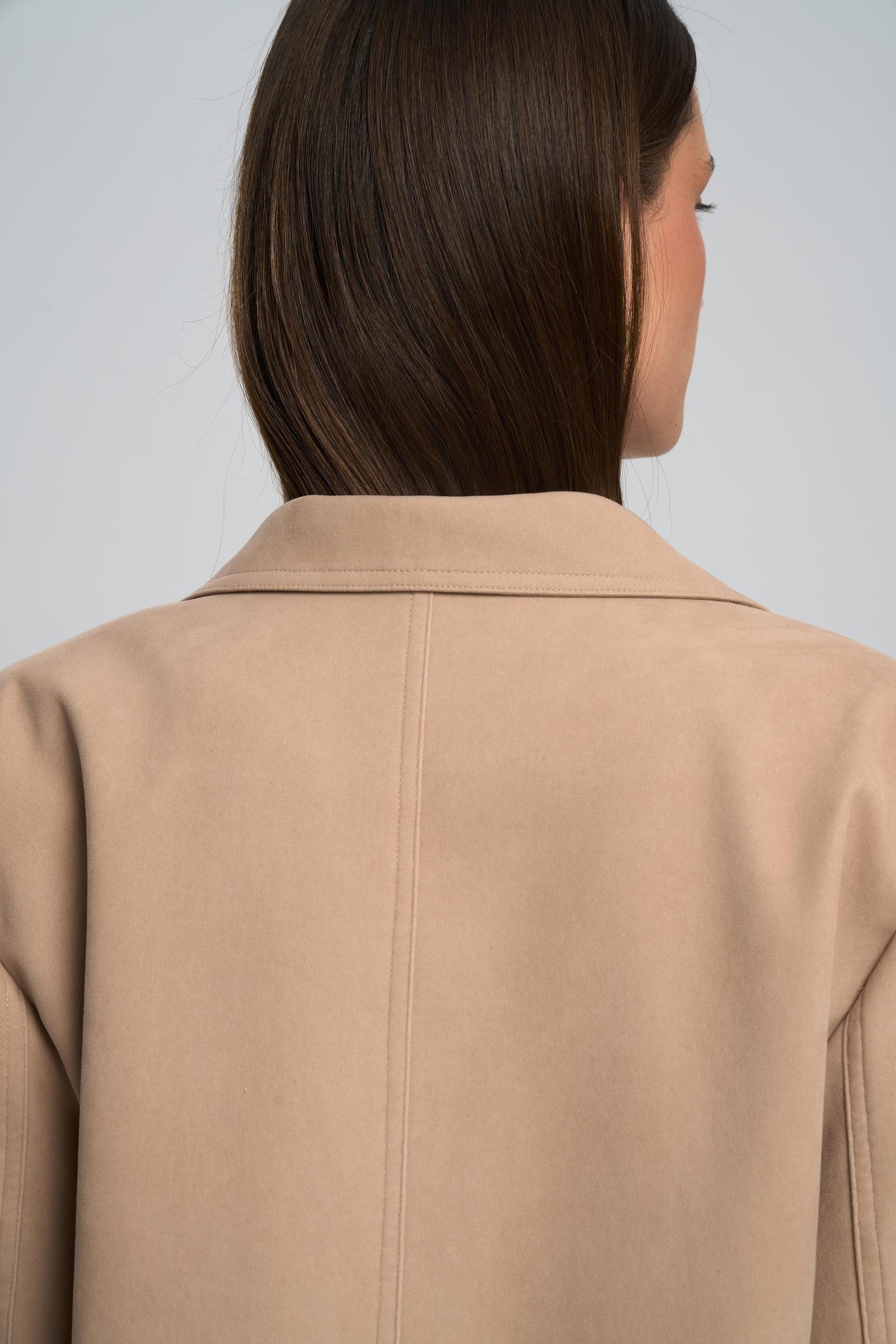 Orsina Yırtmaç Detaylı Bej Blazer