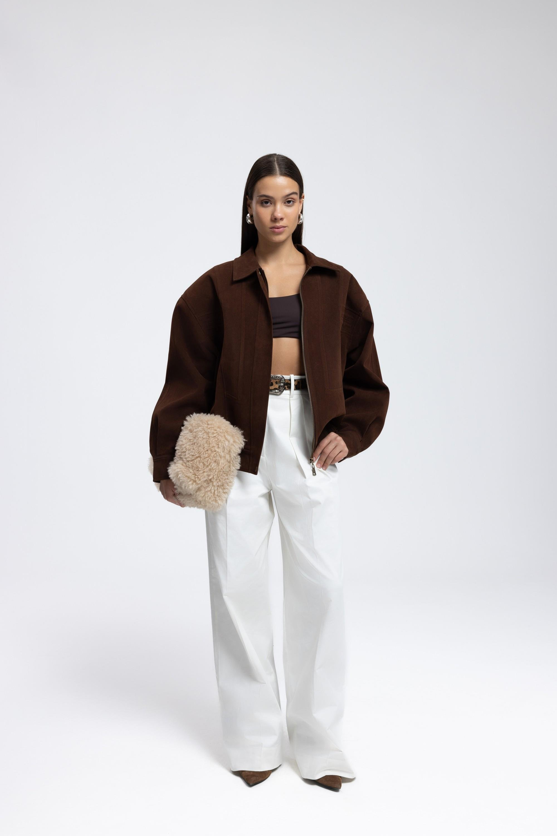 Osea Unisex Kahve Bomber Ceket