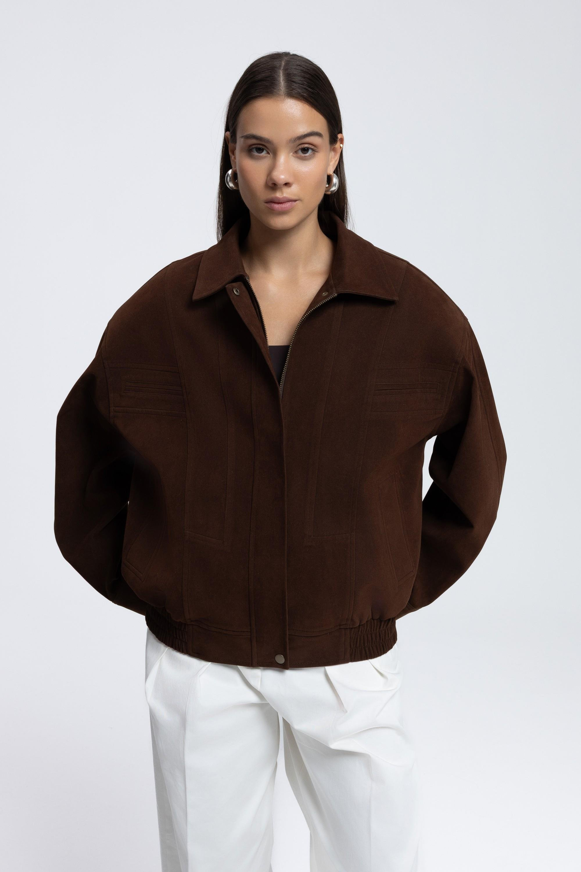 Osea Unisex Kahve Bomber Ceket