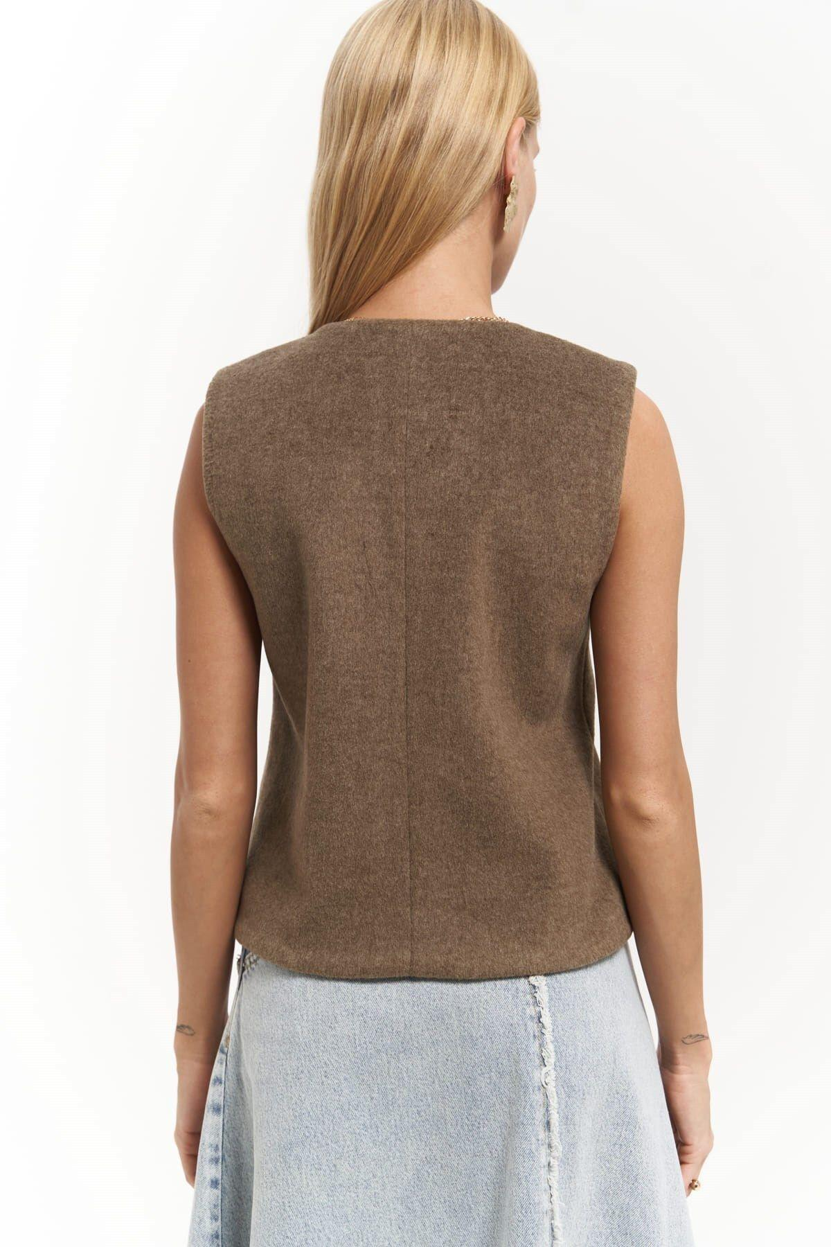 Pace Soft Kahve Kısa Yelek