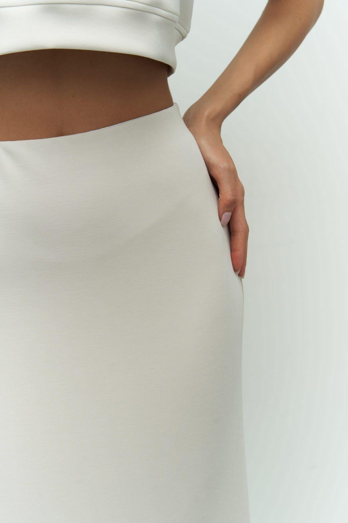 Paloma Beige Crop & Skirt Set