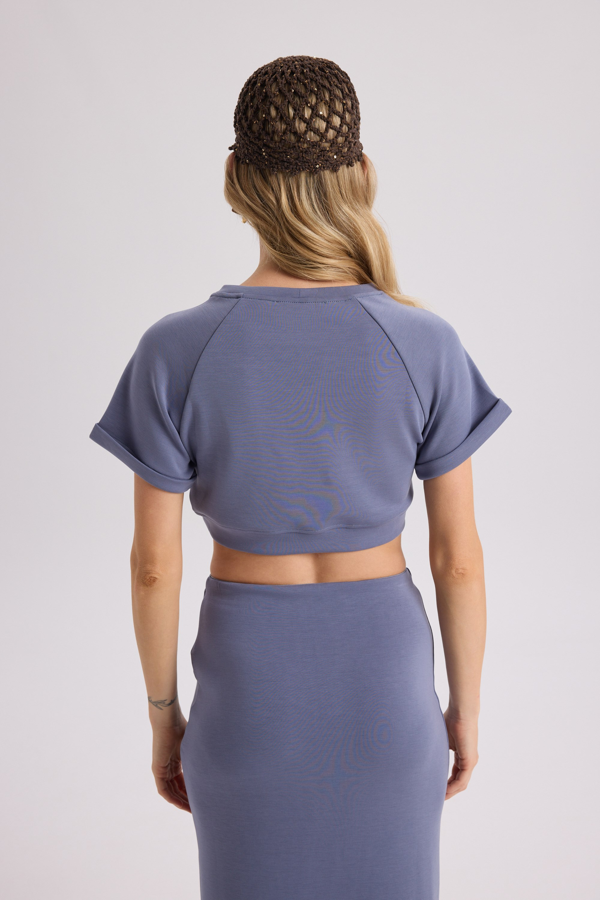 Paloma İndigo Crop Skirt Set