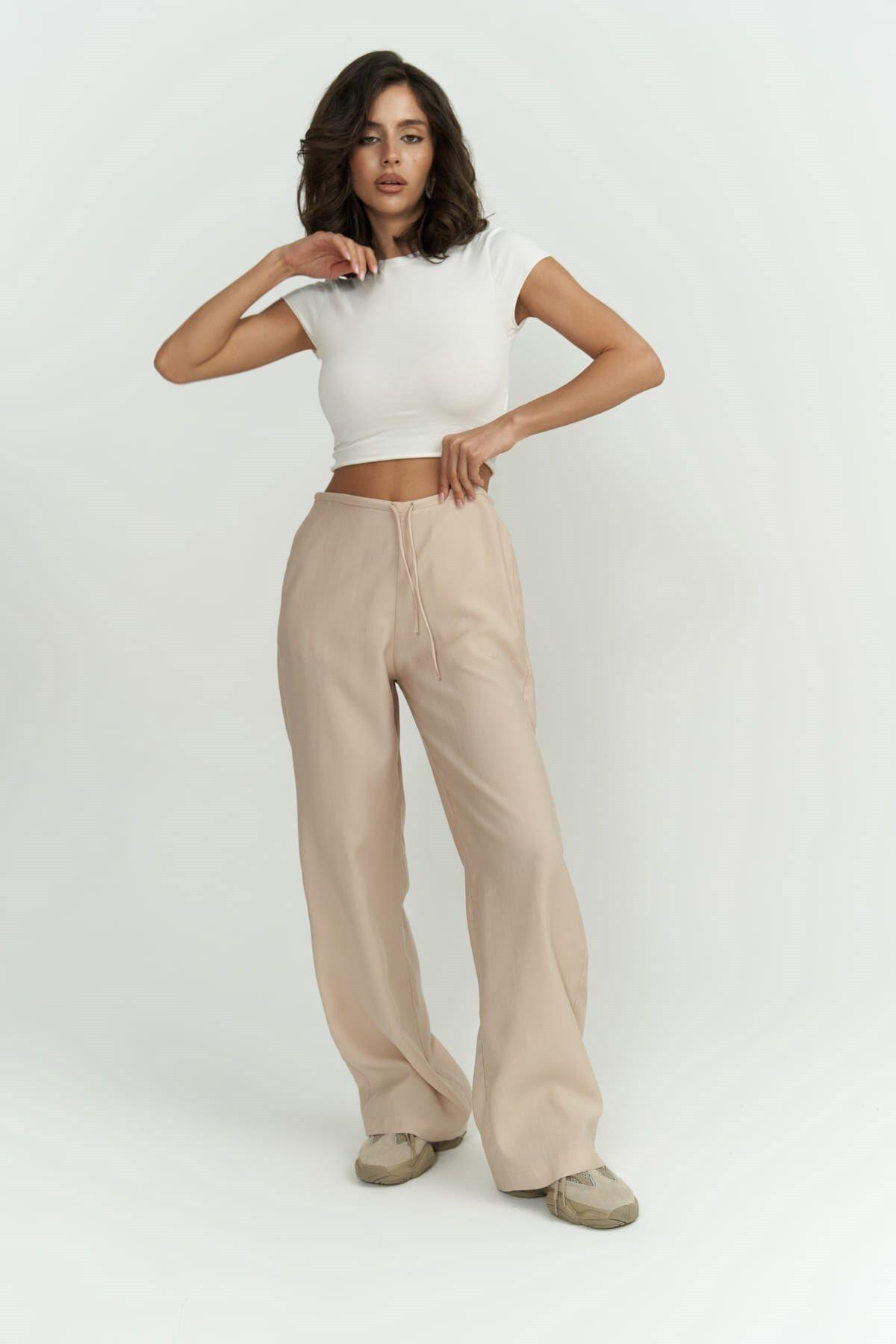 Paris Bej Basic Pantolon