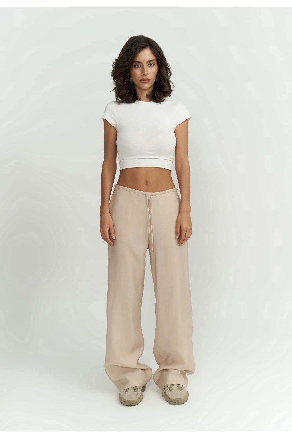 Paris Bej Basic Pantolon