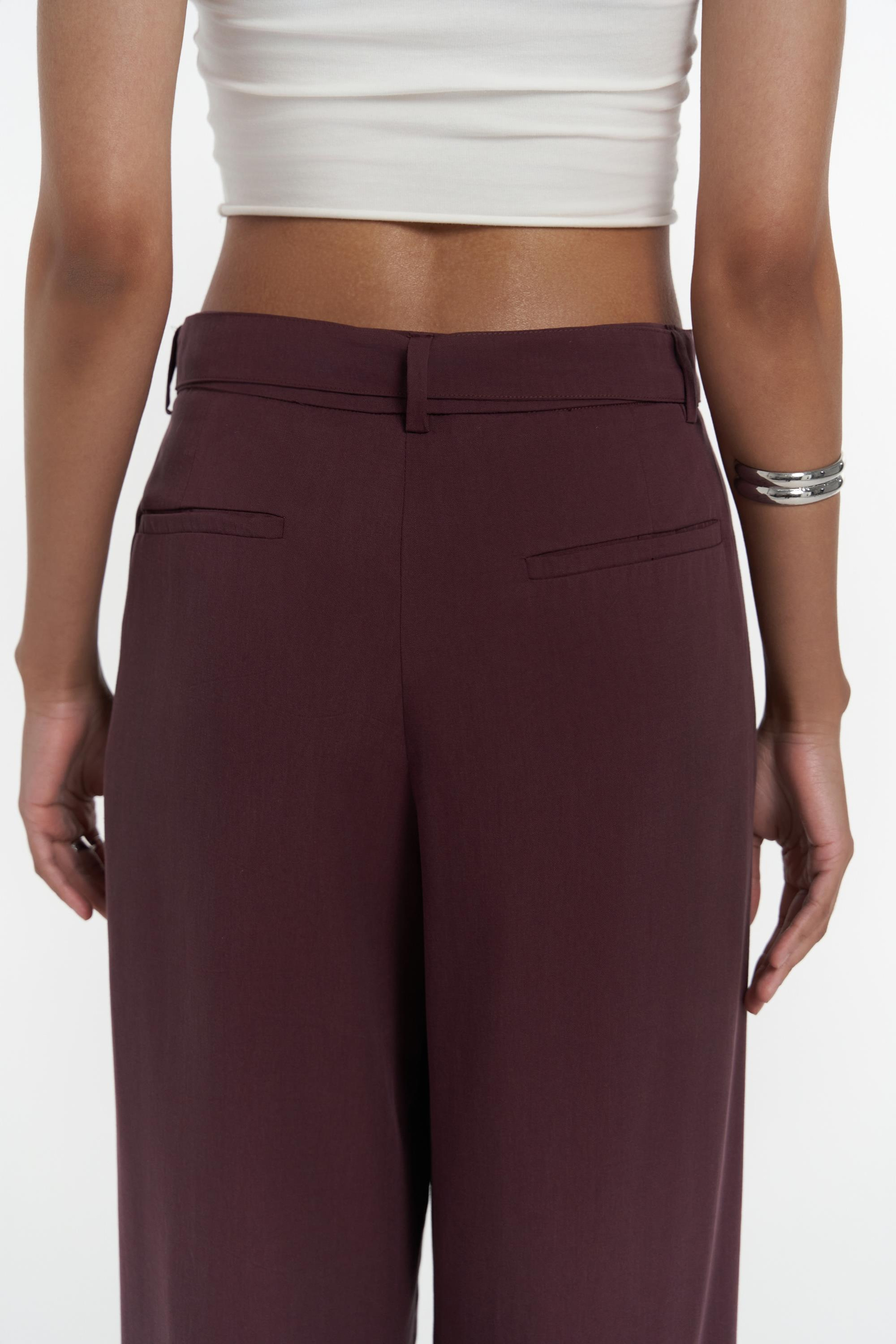 Paros Kemer Detay Bordo Palazzo Pantolon