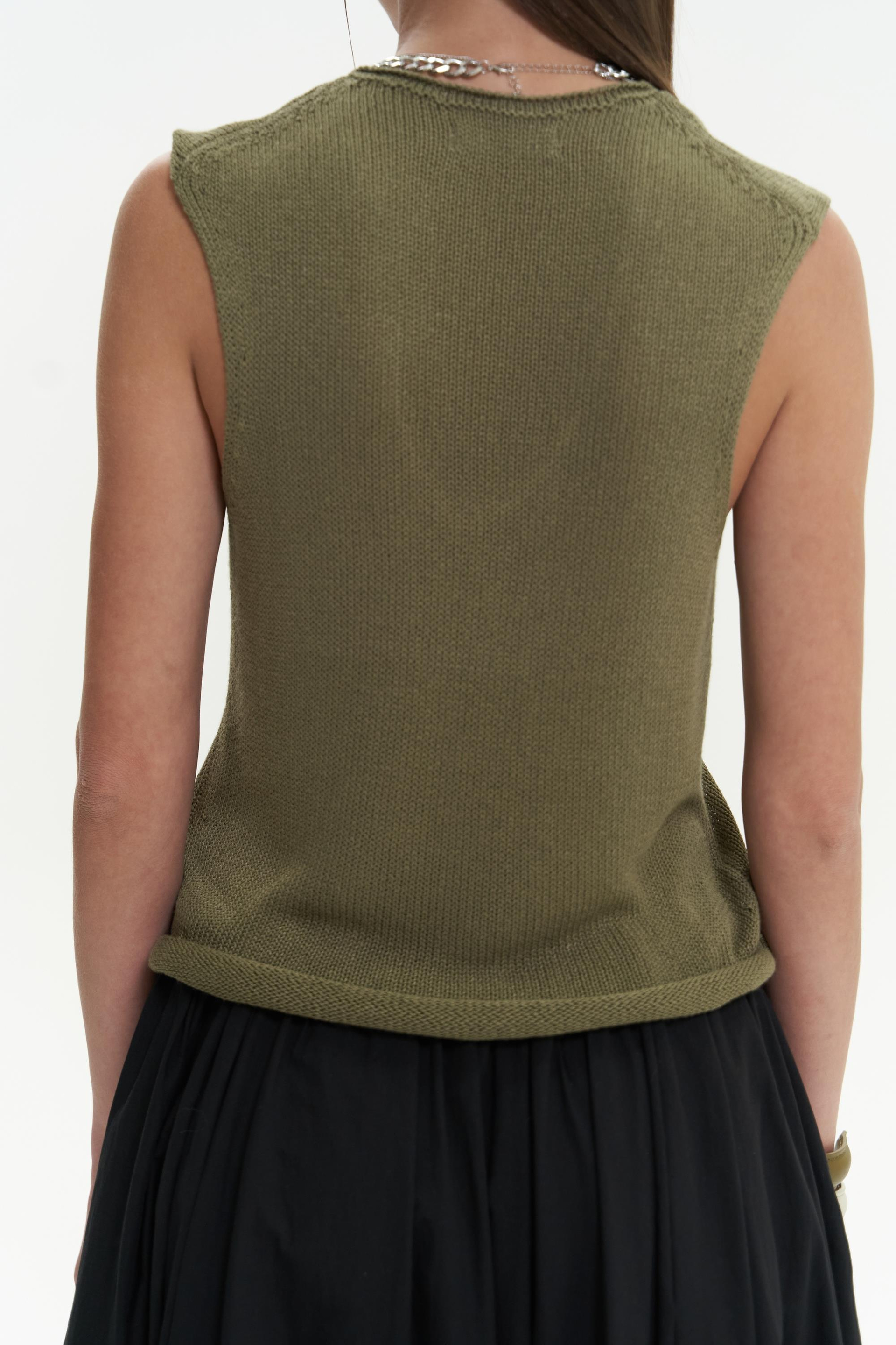 Peri Triko Kolsuz Haki Süveter