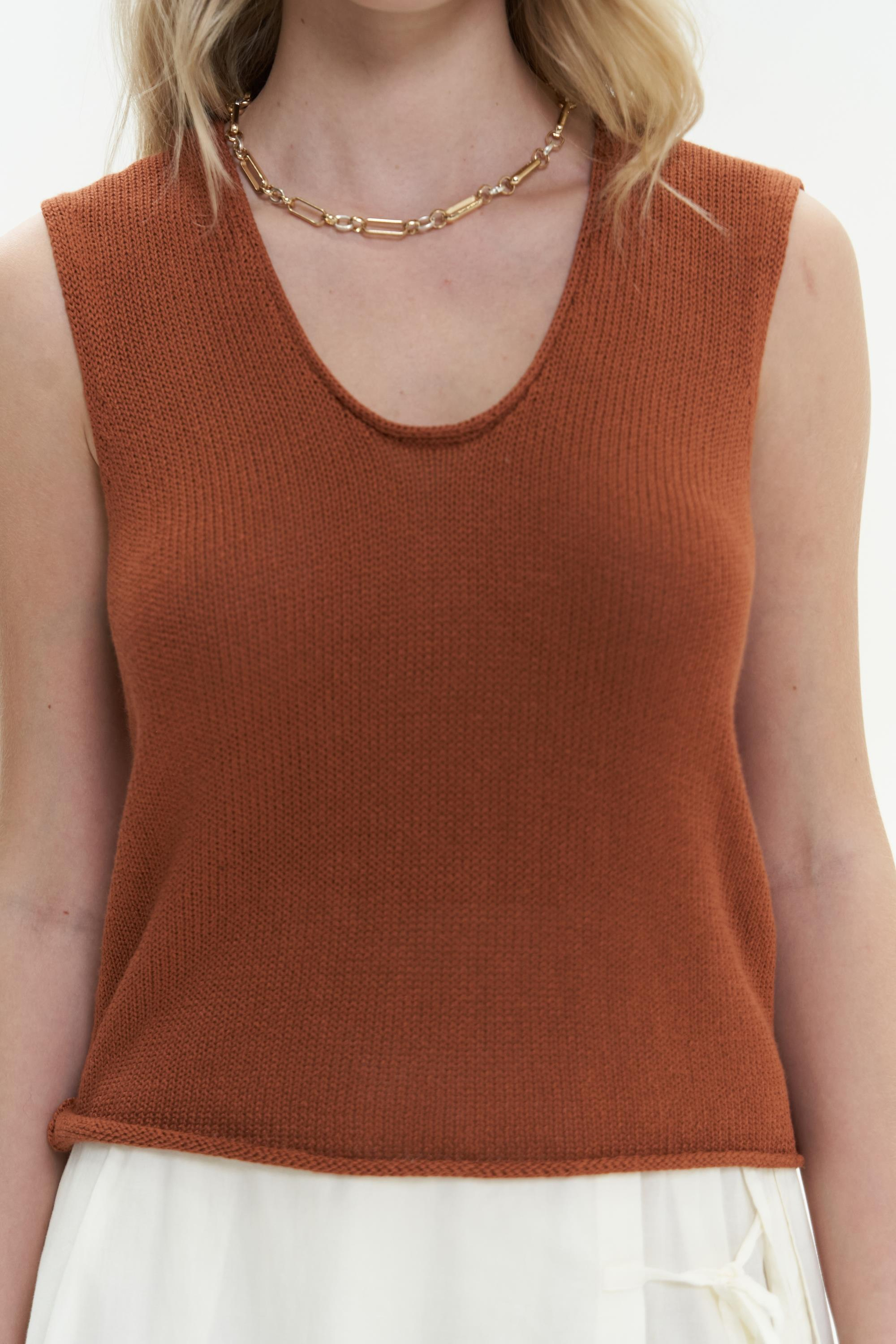 Peri Triko Kolsuz Kiremit Süveter