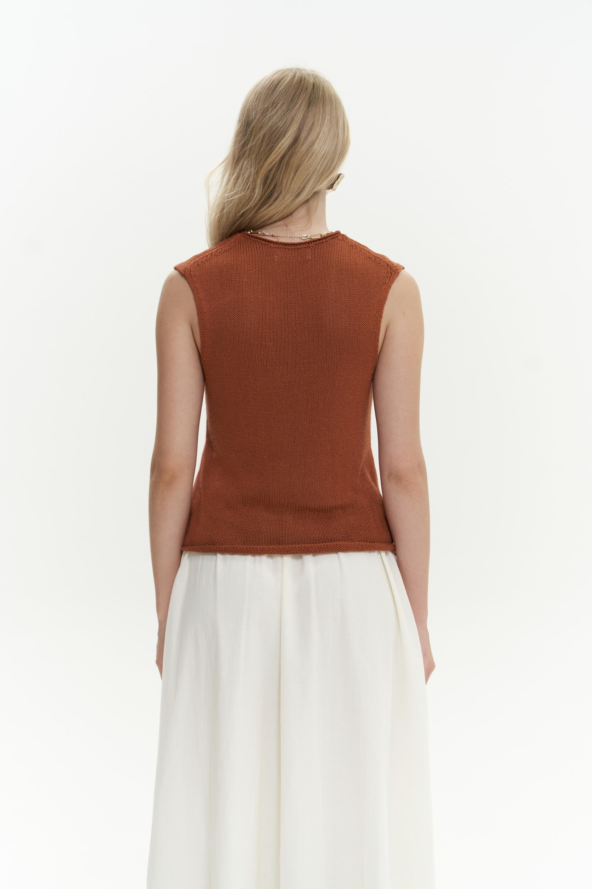 Peri Triko Kolsuz Kiremit Süveter