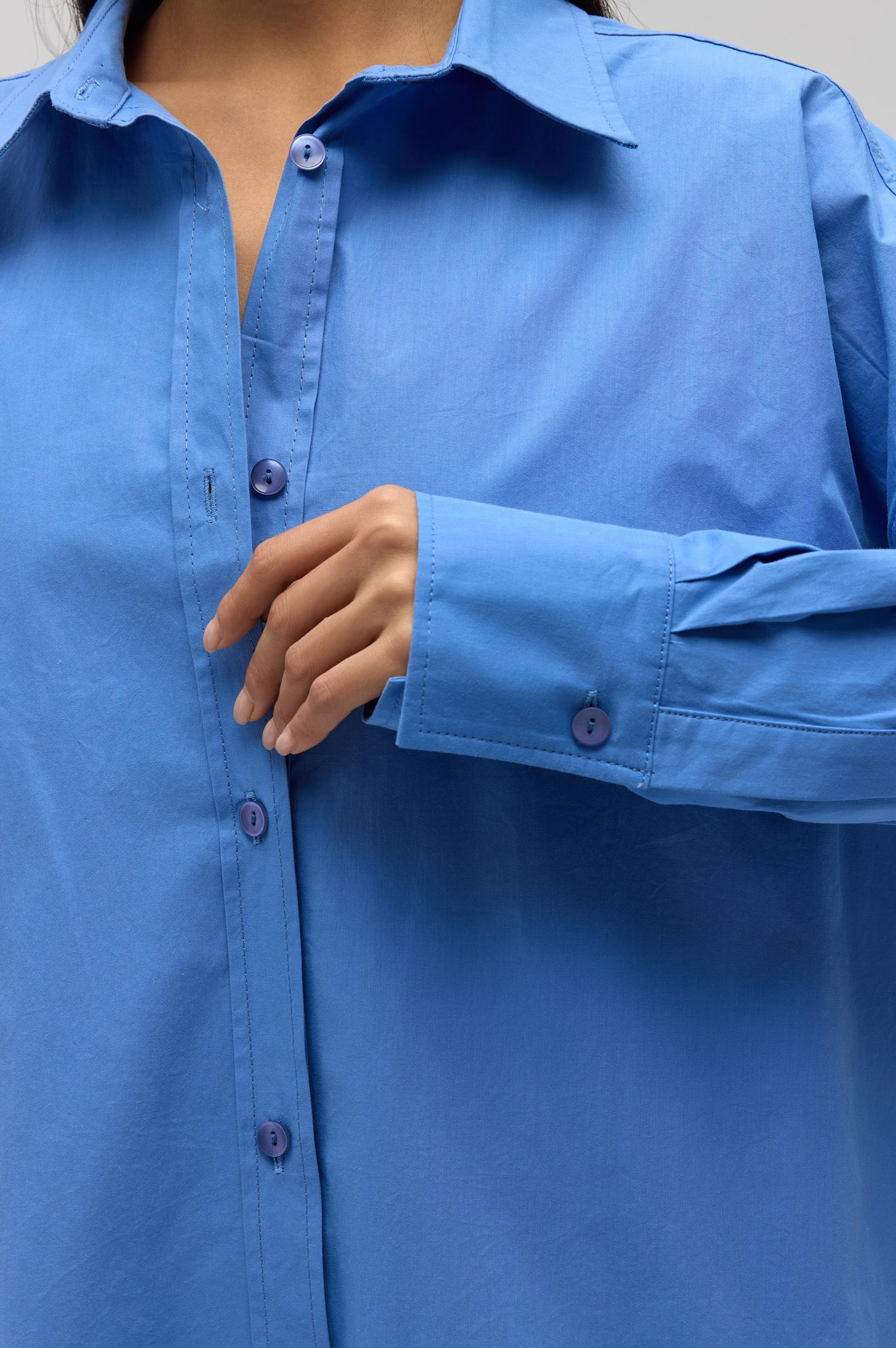 Phoebe Oversized Blue Shirt