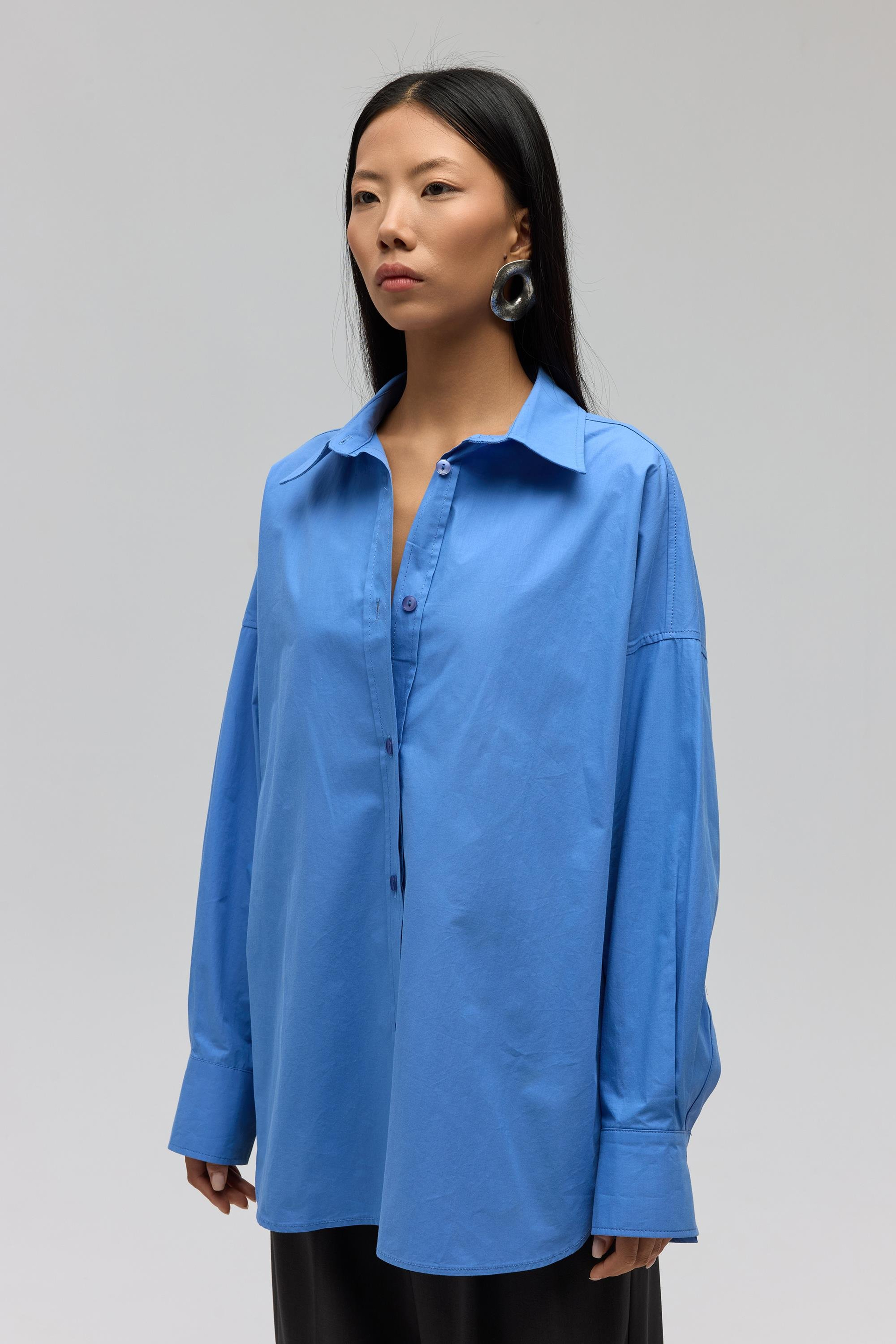 Phoebe Oversized Blue Shirt