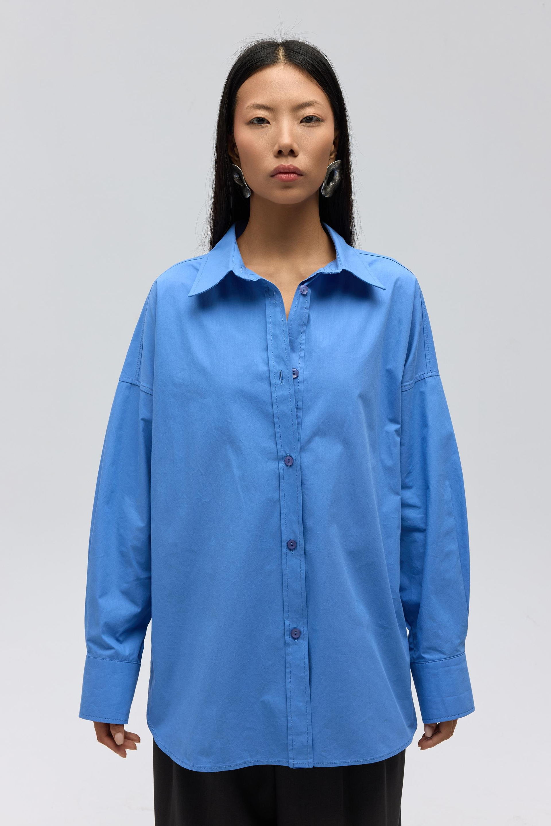 Phoebe Oversized Blue Shirt
