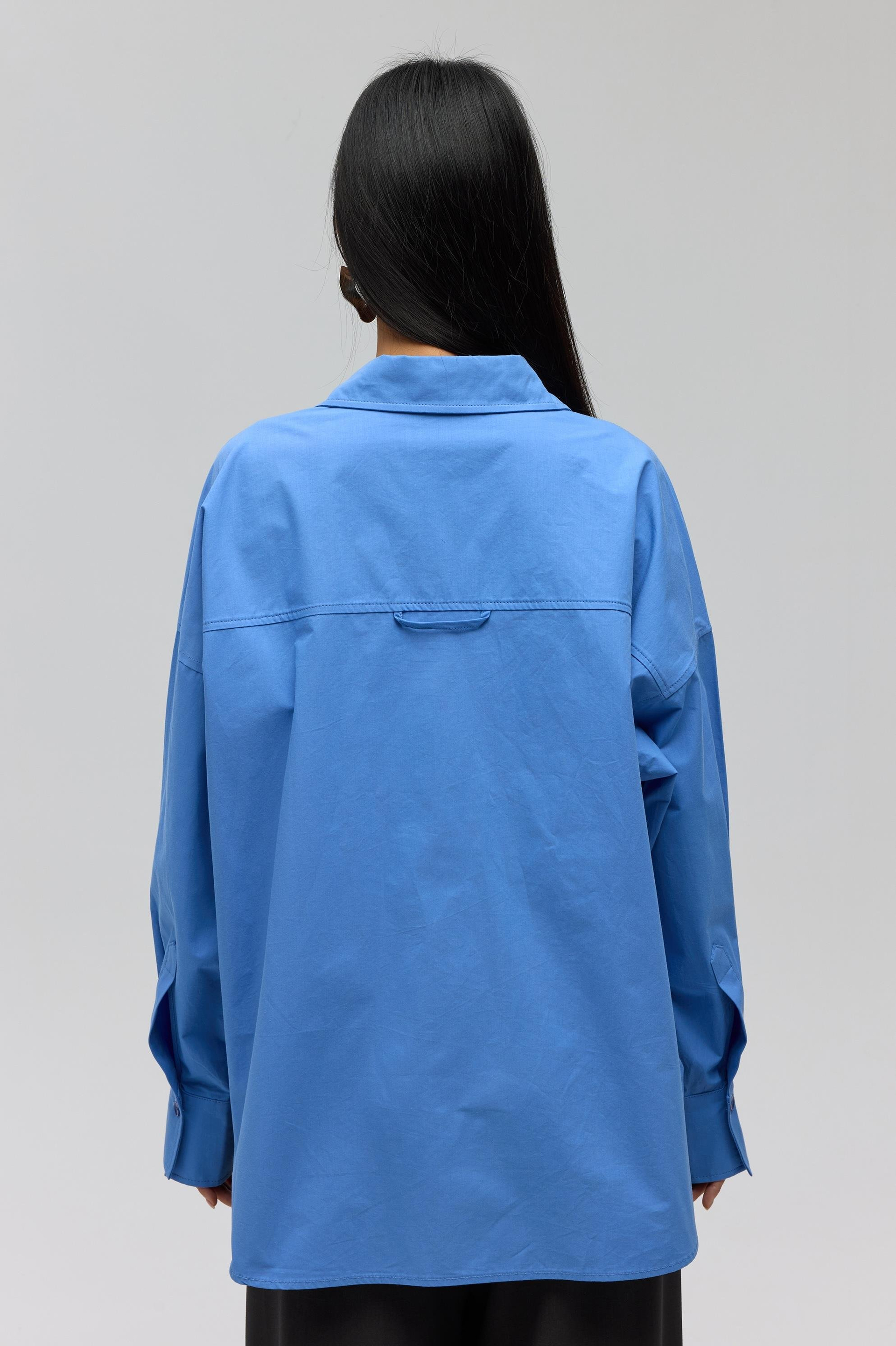 Phoebe Oversized Blue Shirt