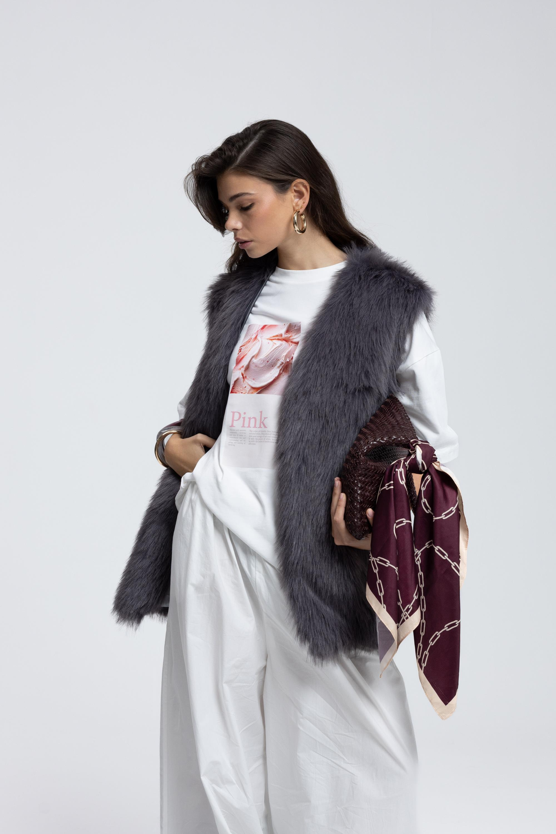 Plush Charcoal Vest