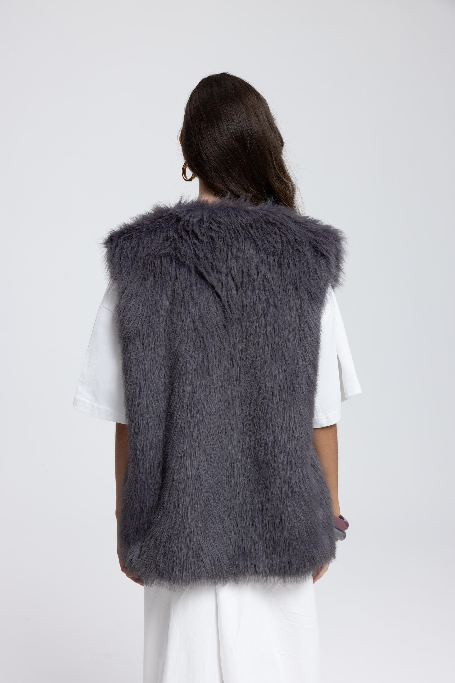 Plush Charcoal Vest