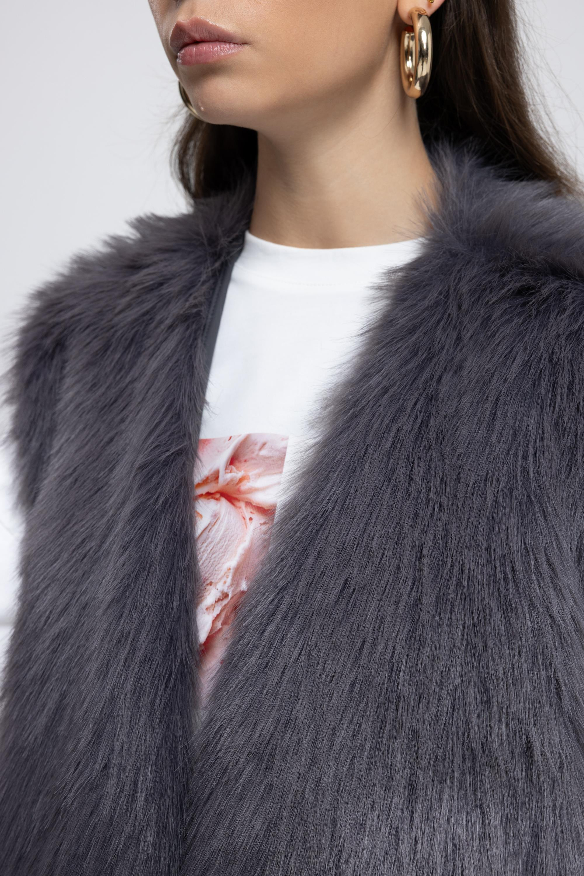 Plush Charcoal Vest
