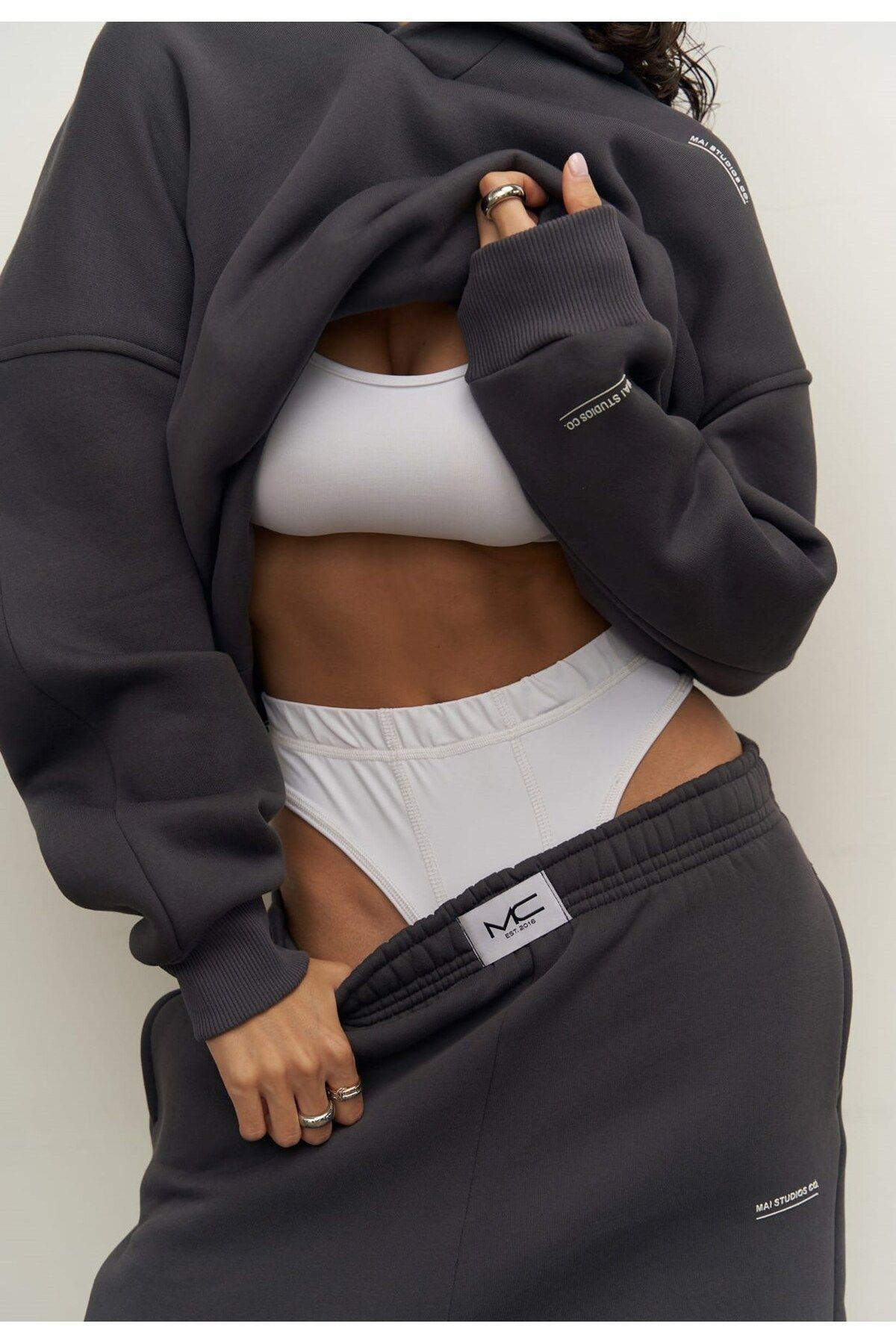 Polo Yaka Antrasit Eşofman Takım