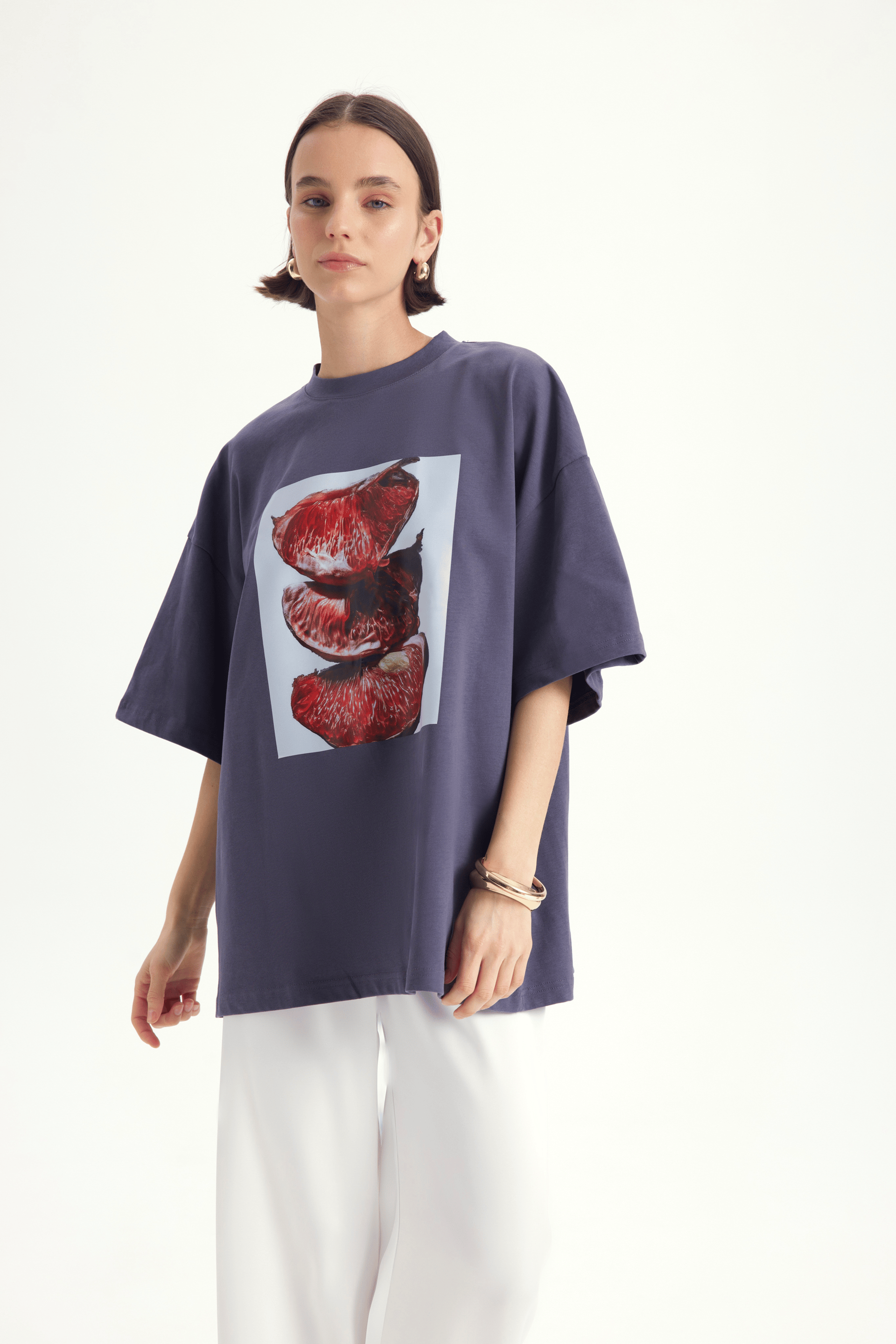 Pomelo Oversize Füme T-Shirt