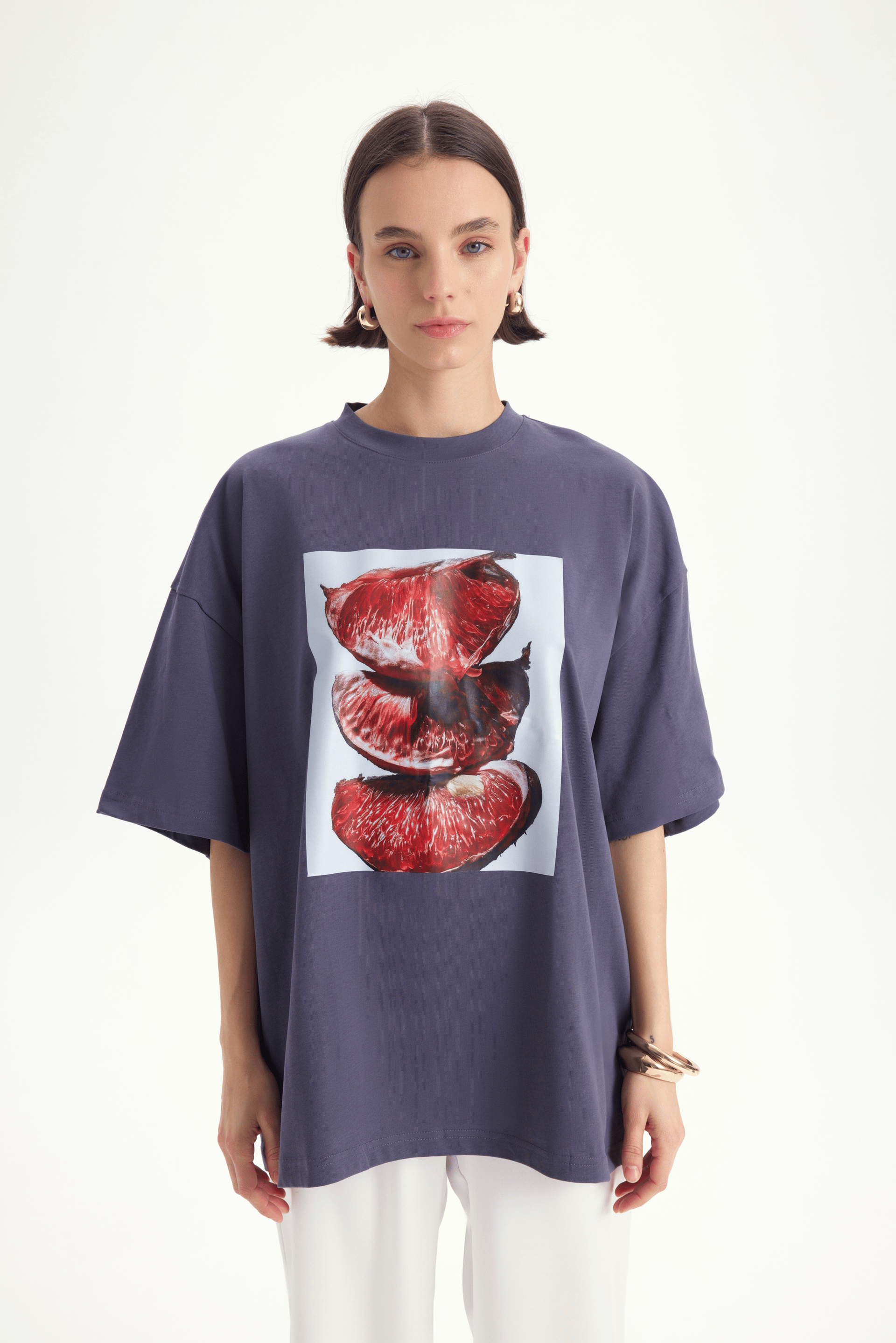 Pomelo Oversize Füme T-Shirt