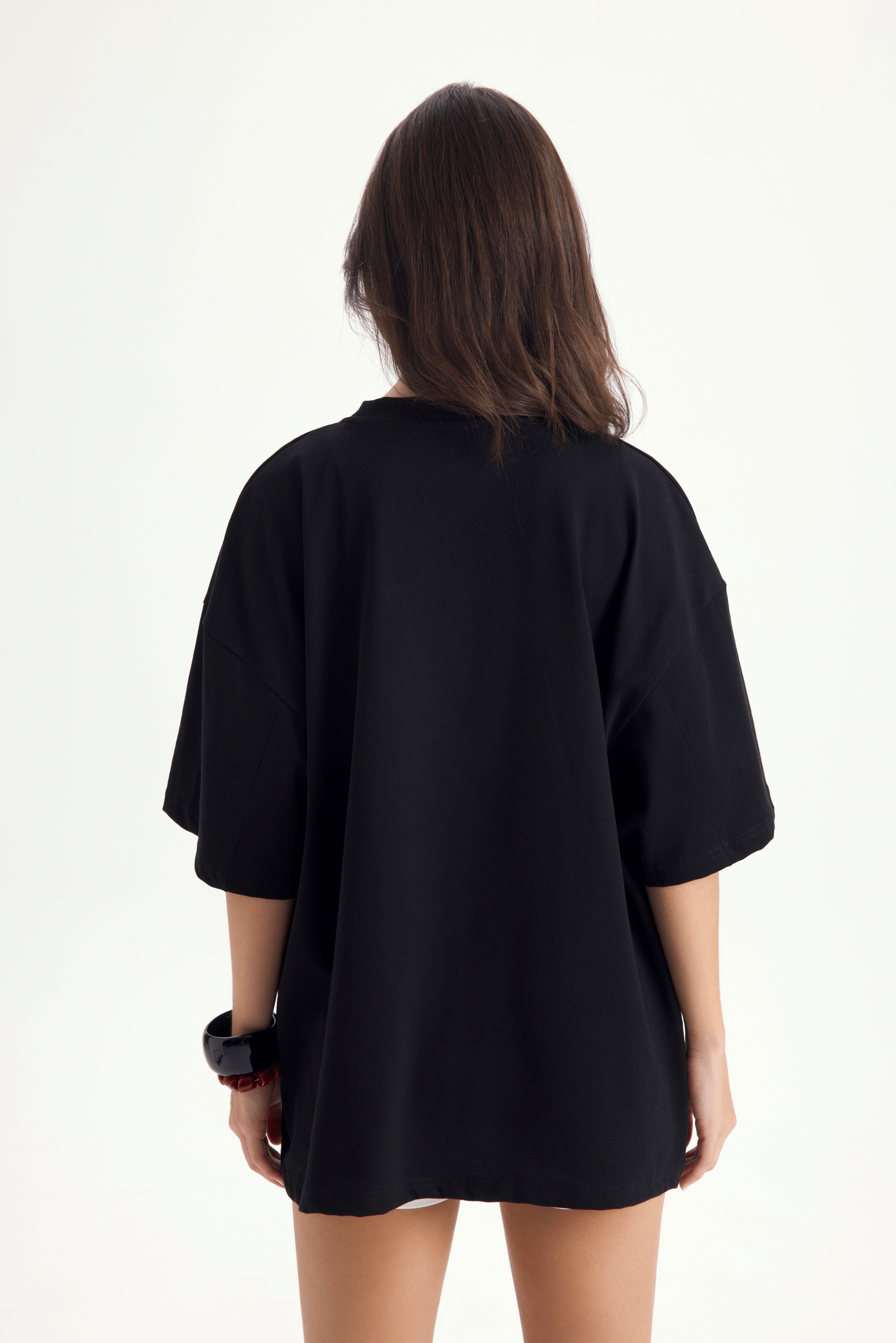 Pomelo Oversize Siyah T-Shirt