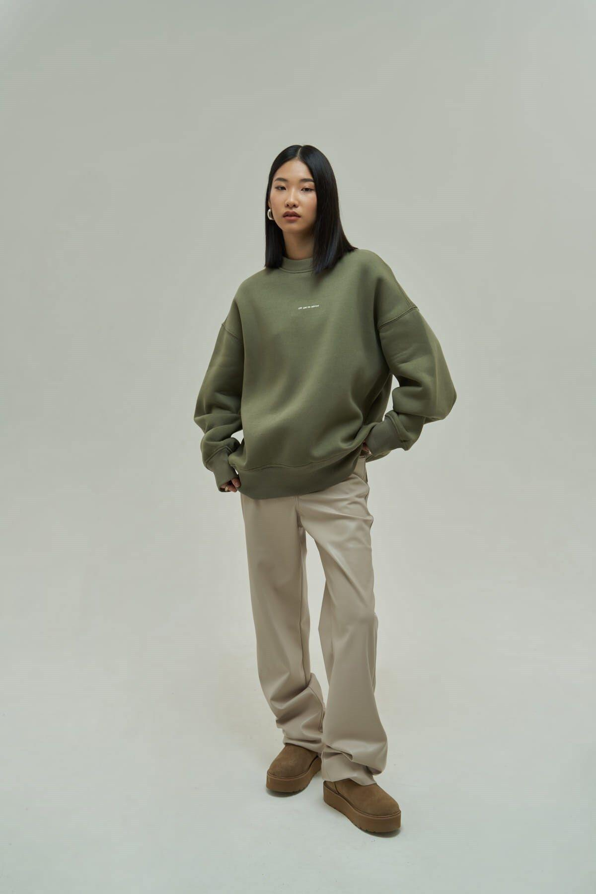 Princess Soft Haki Oversize Sweatshirt