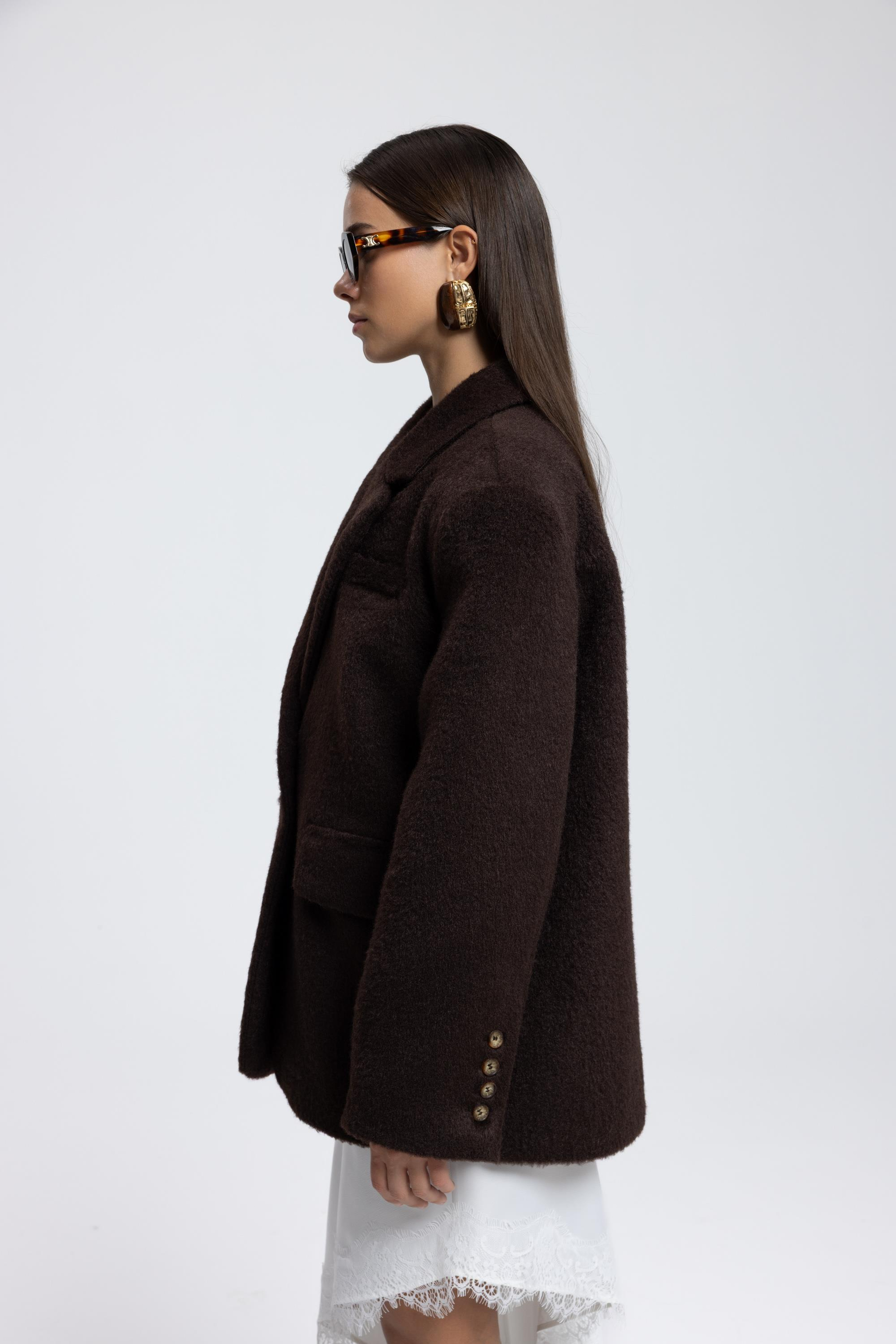 Proenza Koyu Kahve Blazer Ceket